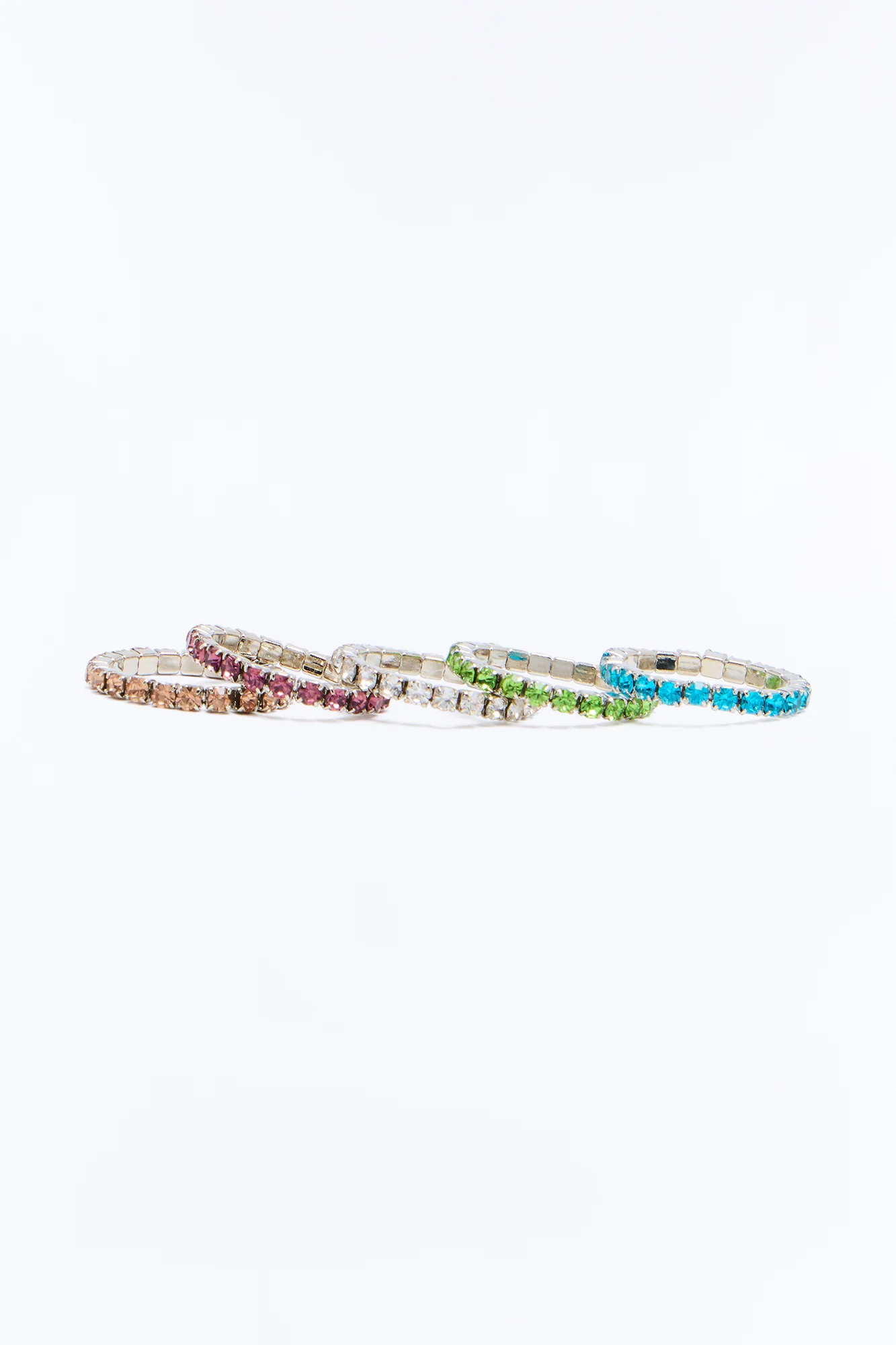 Glam Party 5 Piece Toe Ring Set - Multi Color - Image 2