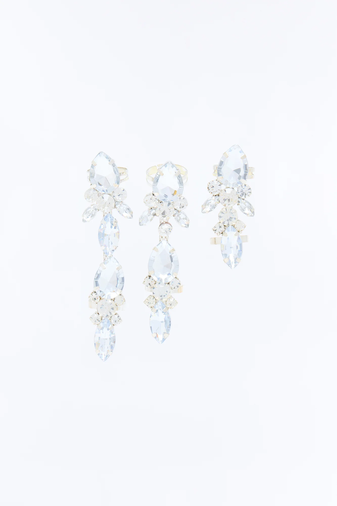 Glamlicious 3 Piece Ring Set - Silver - Image 3