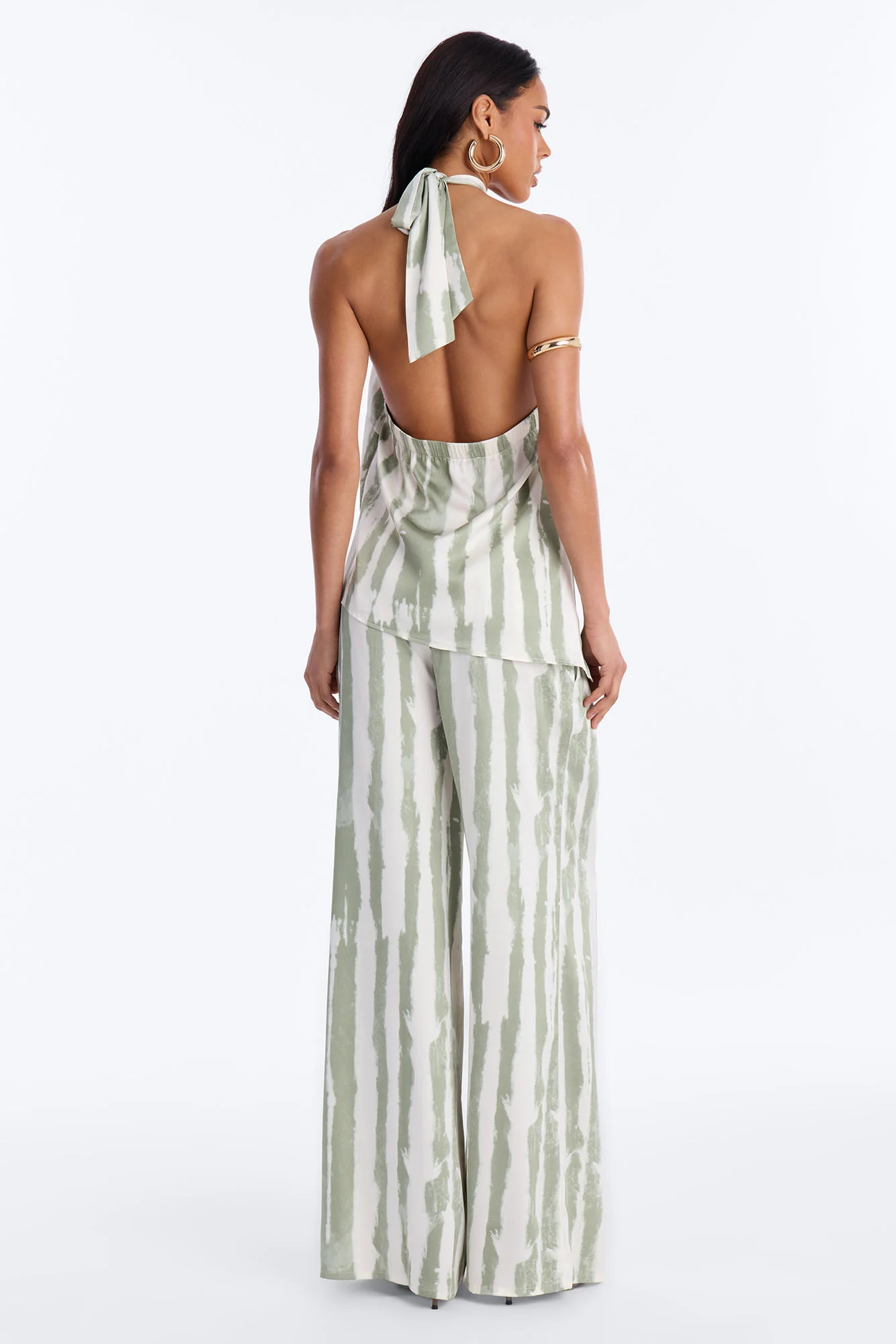 Glimmer Muse Halter Pant Set - Green/combo - Image 4