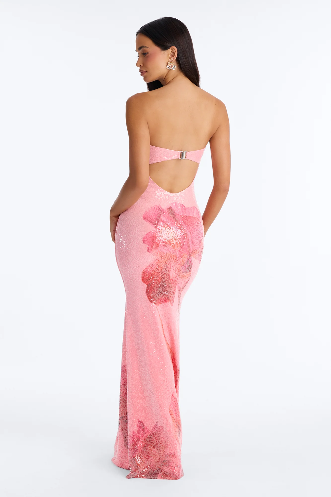 Glimmering Summer Sequin Maxi Dress - Pink/combo - Image 4