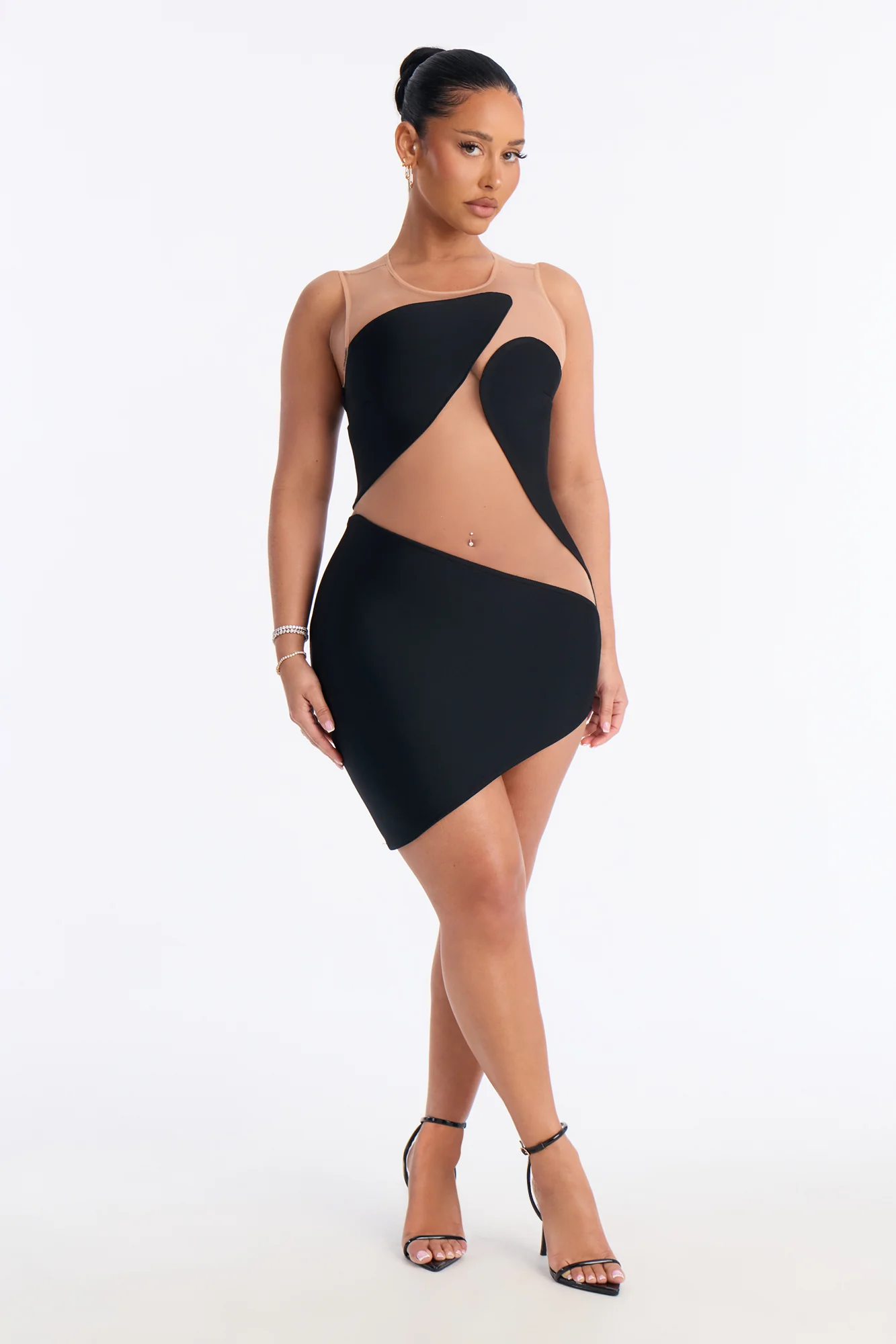 Go Off Queen Bandage Mini Dress - Black