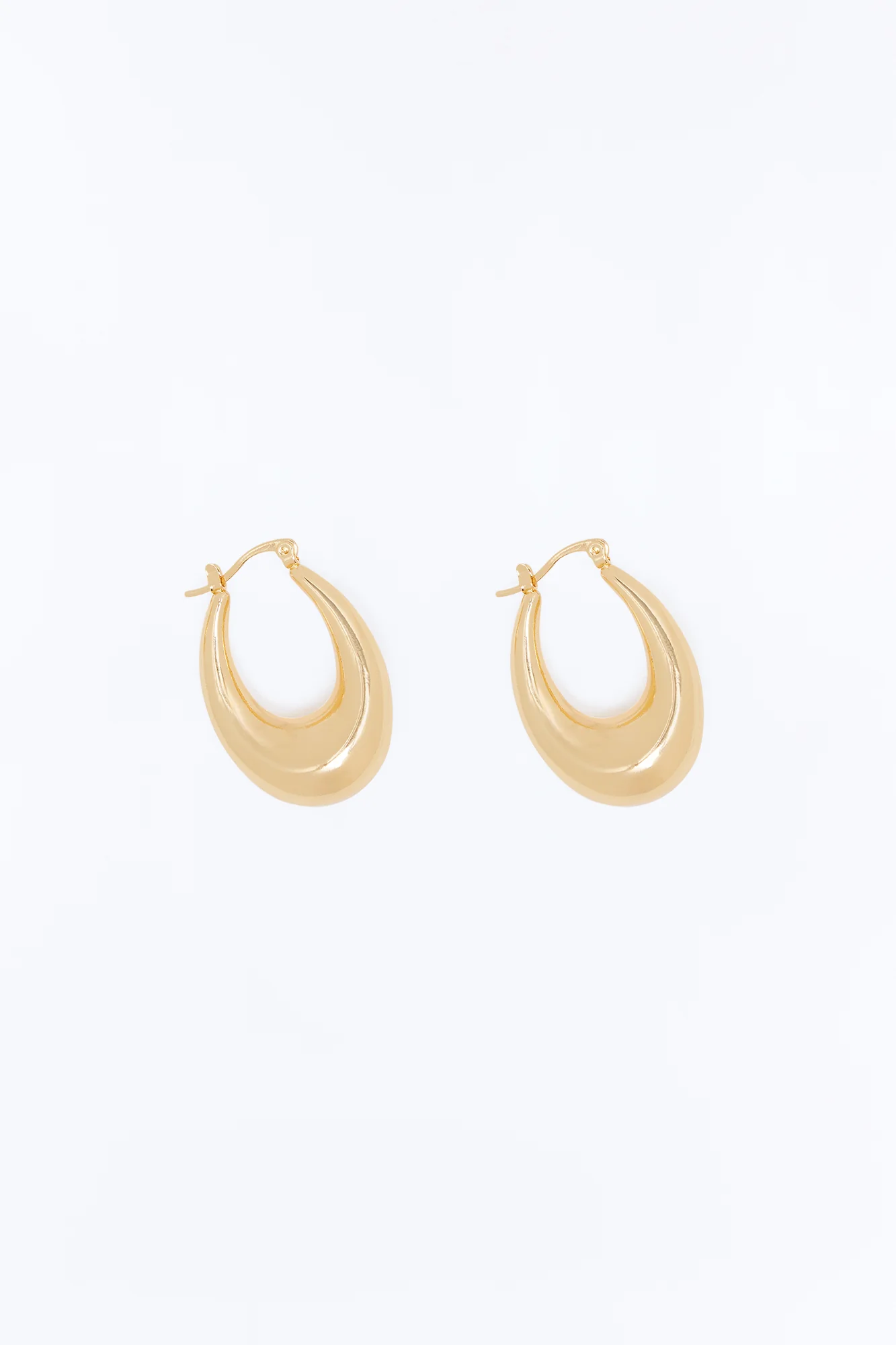 Go To Chunky Hoop Earrings - Gold - Image 3