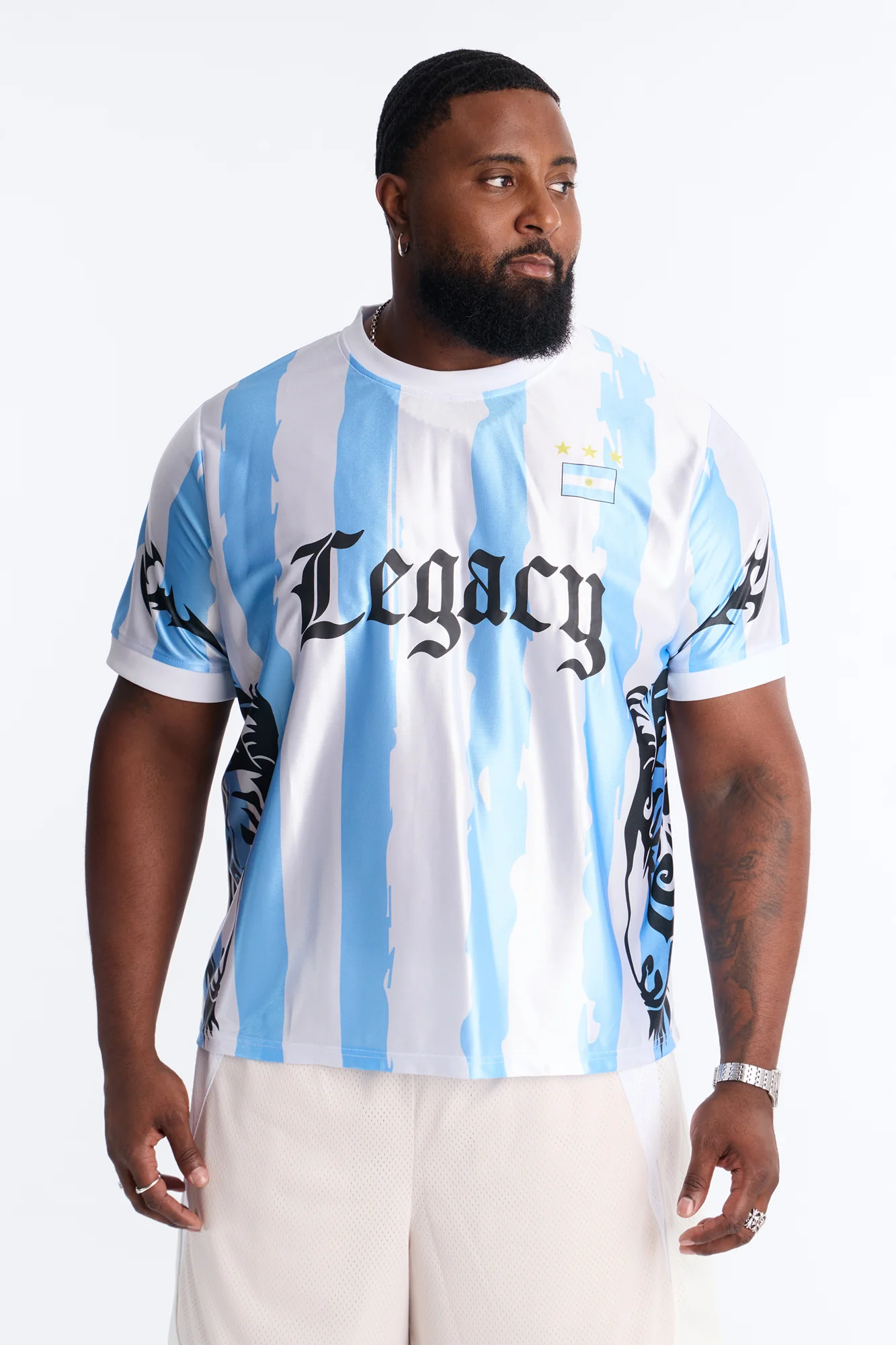 GOAT Legacy 10 Soccer Jersey - White - Image 5