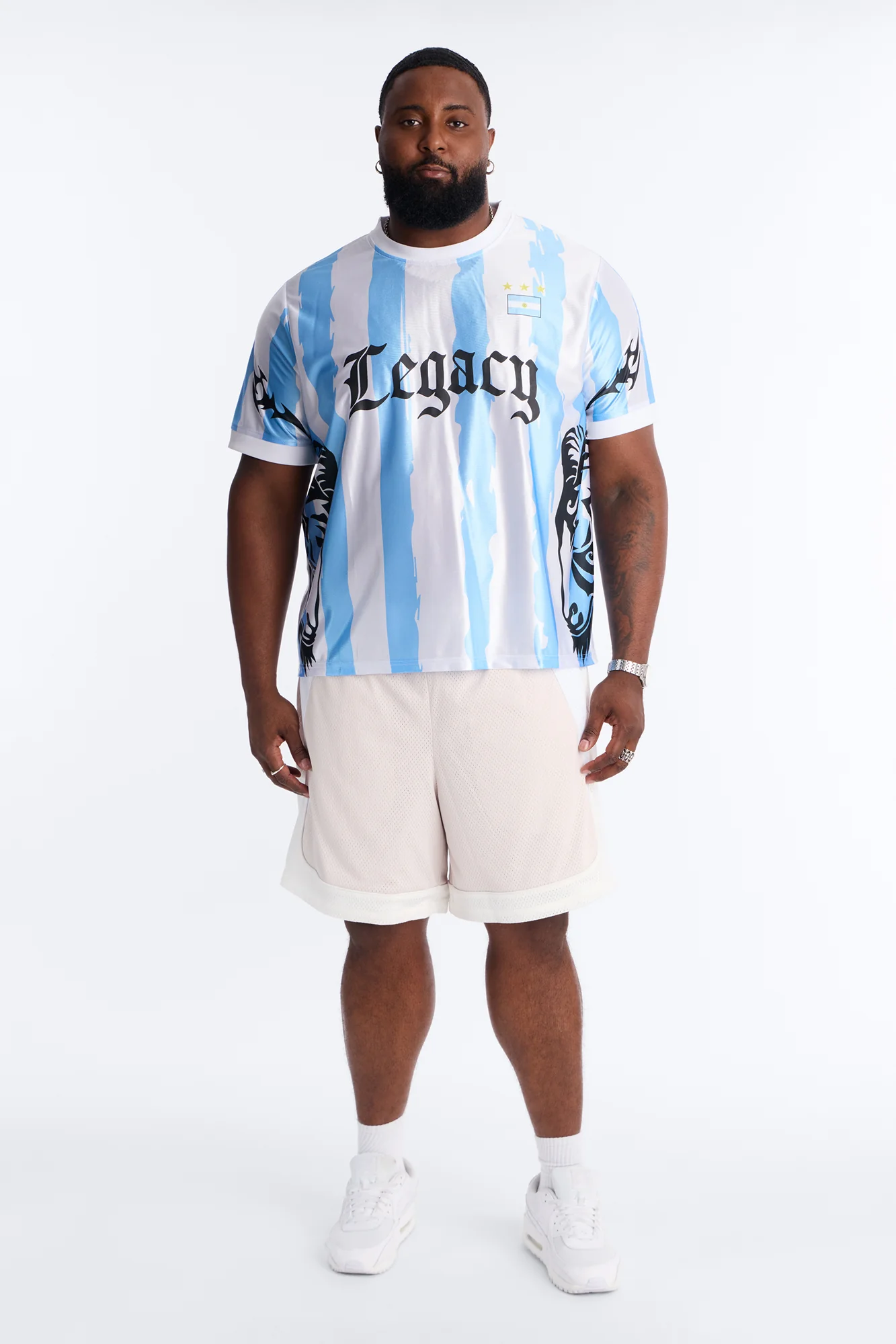 GOAT Legacy 10 Soccer Jersey - White - Image 6