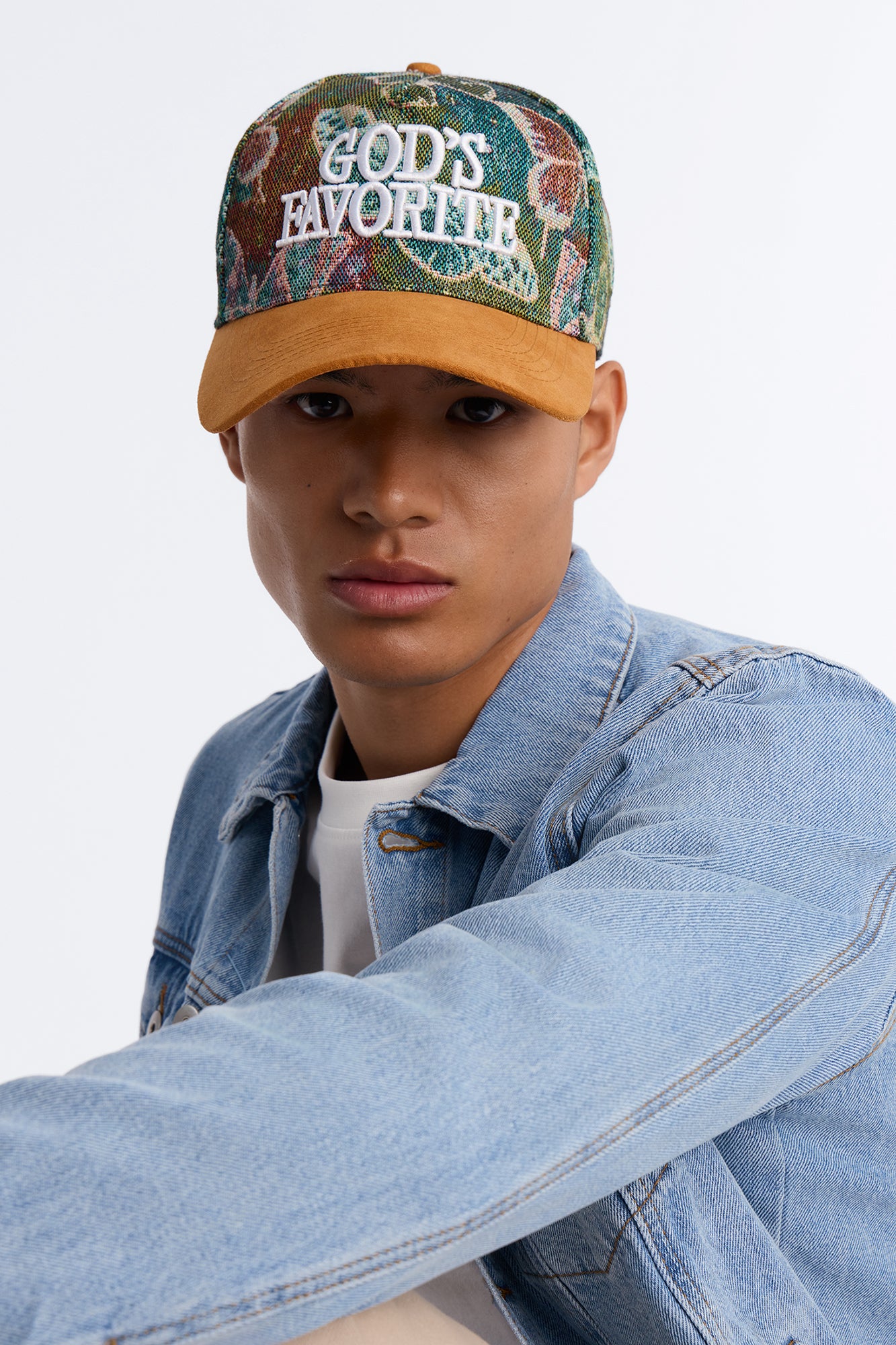 God's Favorite Tapestry Snapback Cap - Multi Color - Image 2