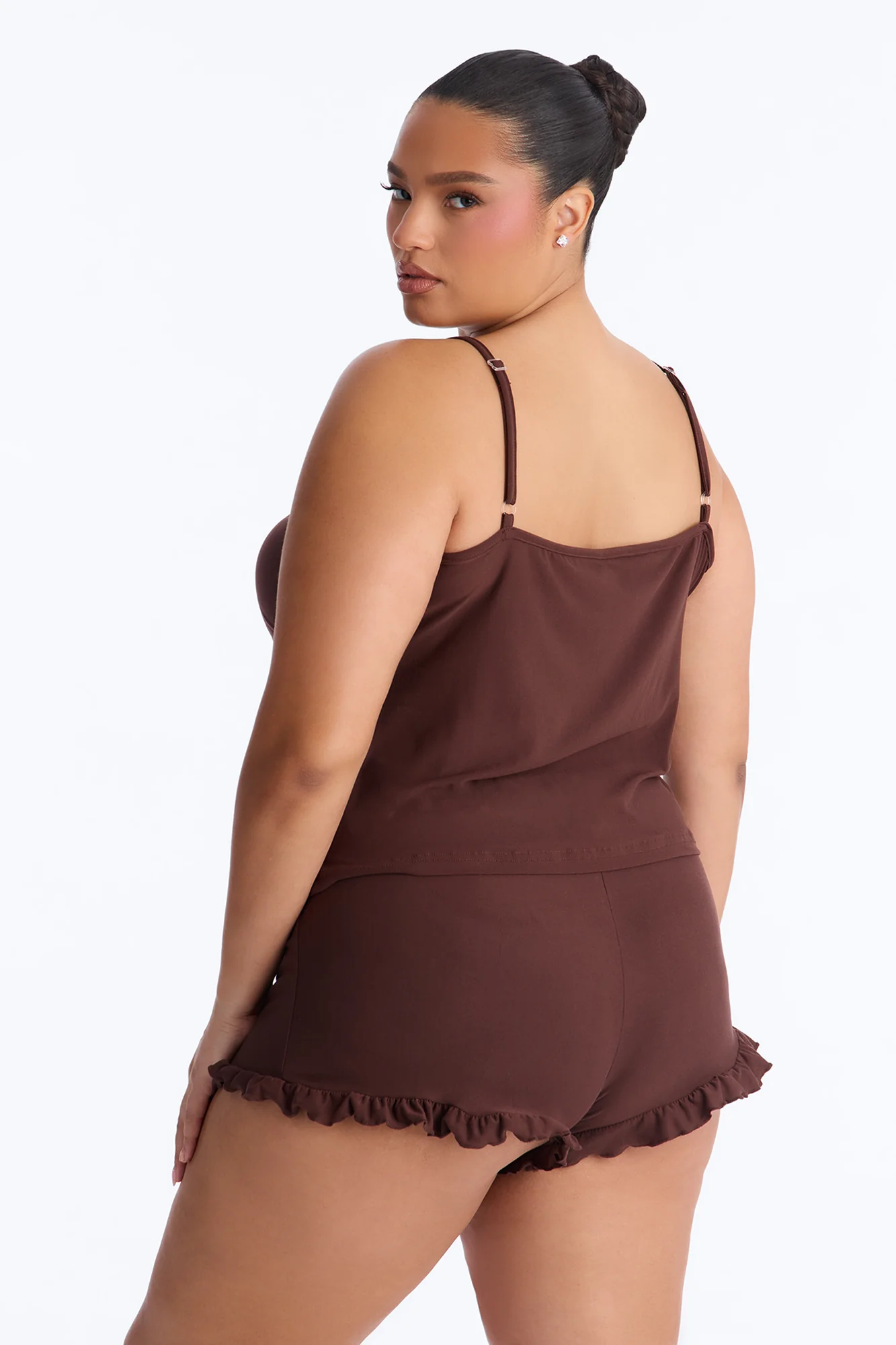 God's Plan Cami PJ Short Set - Chocolate - Image 6