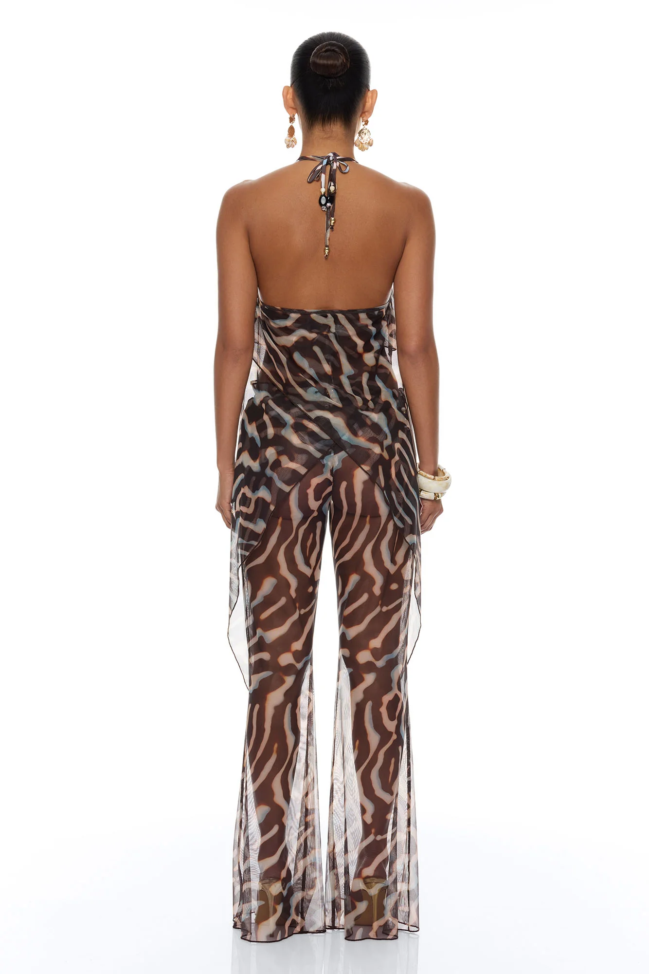 Golden Getaway Mesh Swim Cover Up - Brown/combo - Image 7