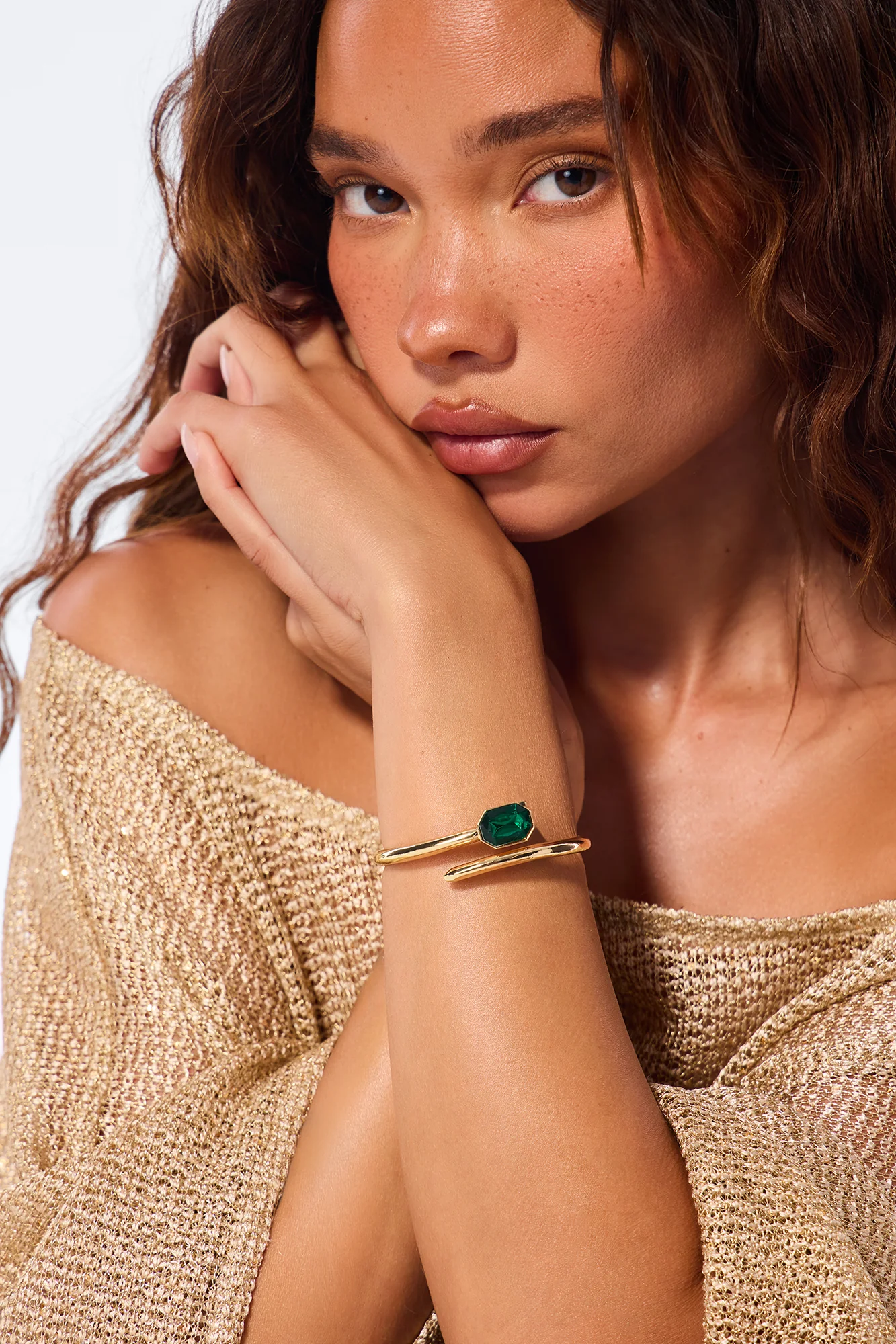 Got Me Wrapped Bracelet - Gold/Orange