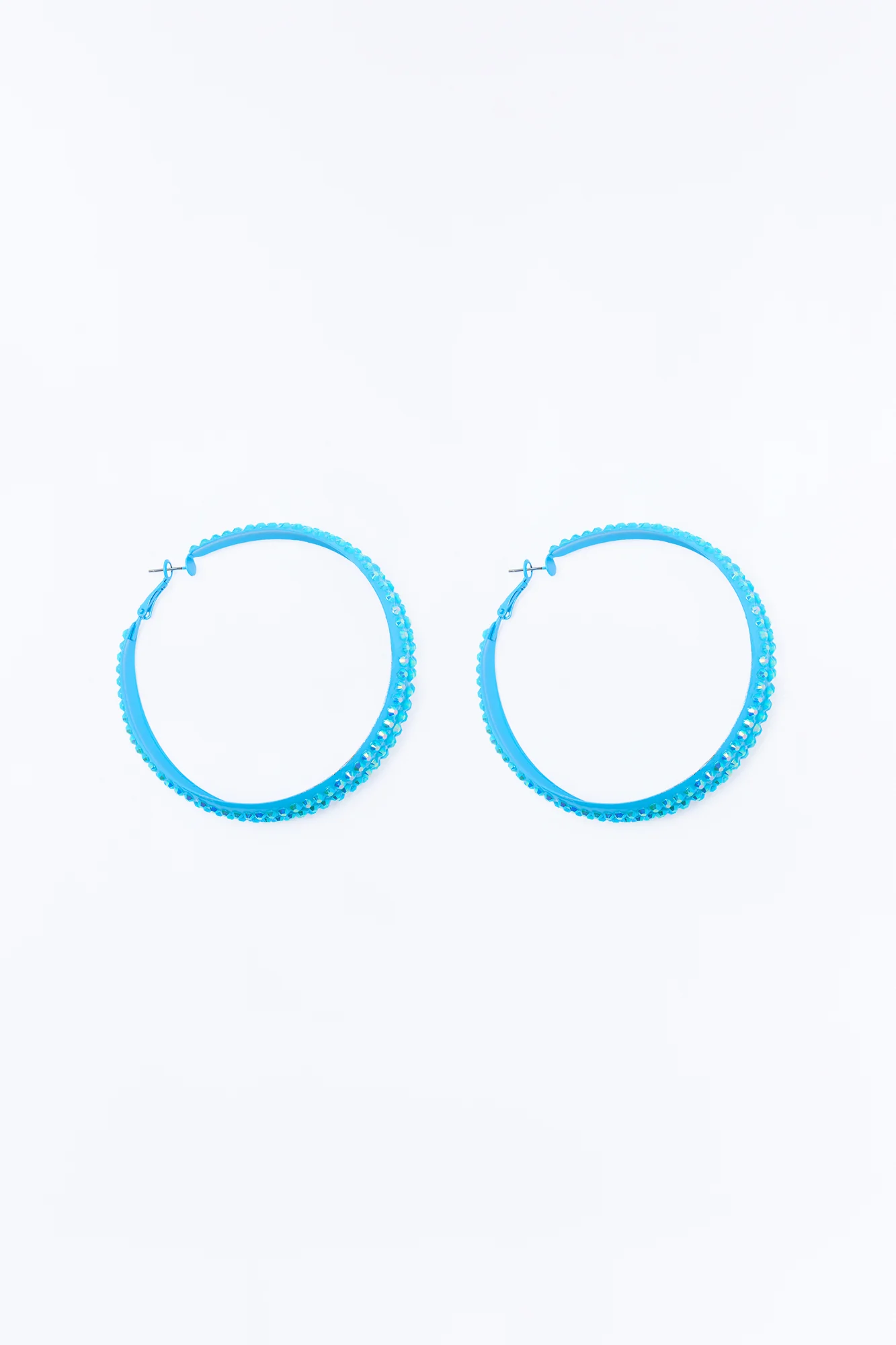 Got Plans Tonight Hoop Earrings - Aqua - Image 3