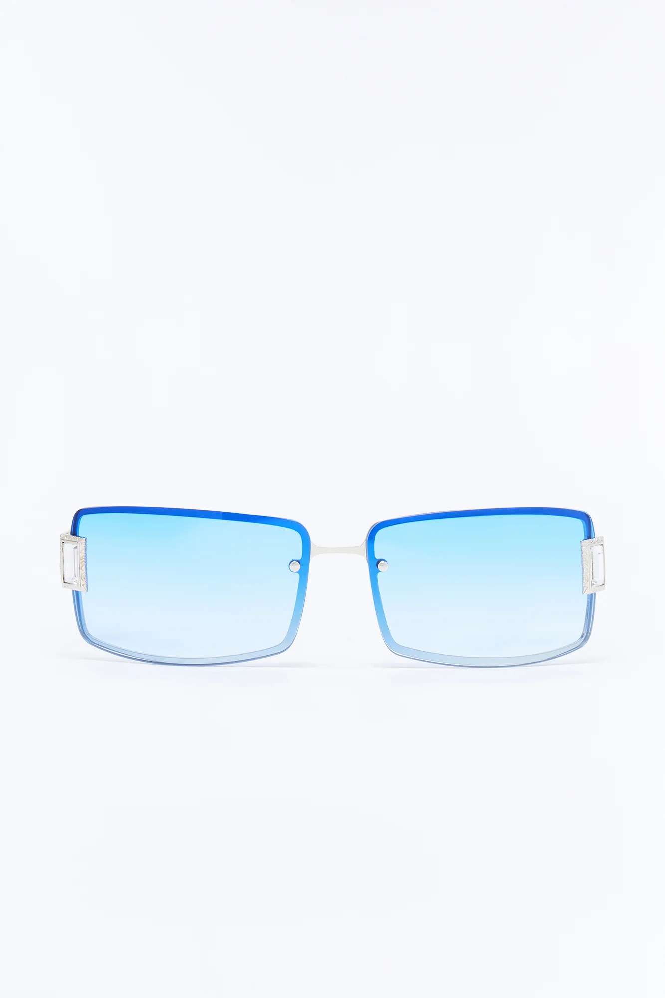 Gridlock Steel Square Sunglasses - Blue - Image 3