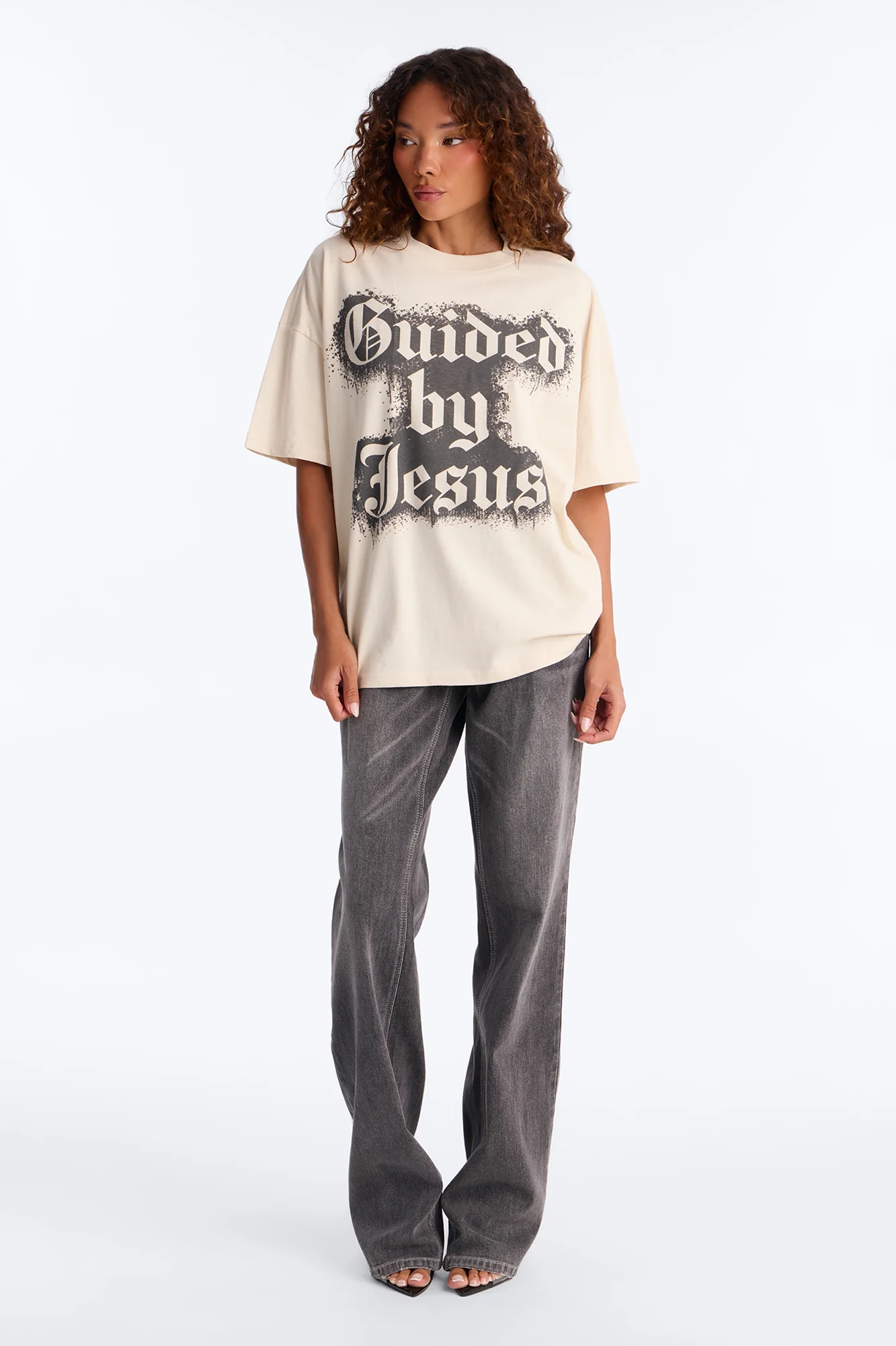 Guided By Jesus T-Shirt - Off White - Image 2