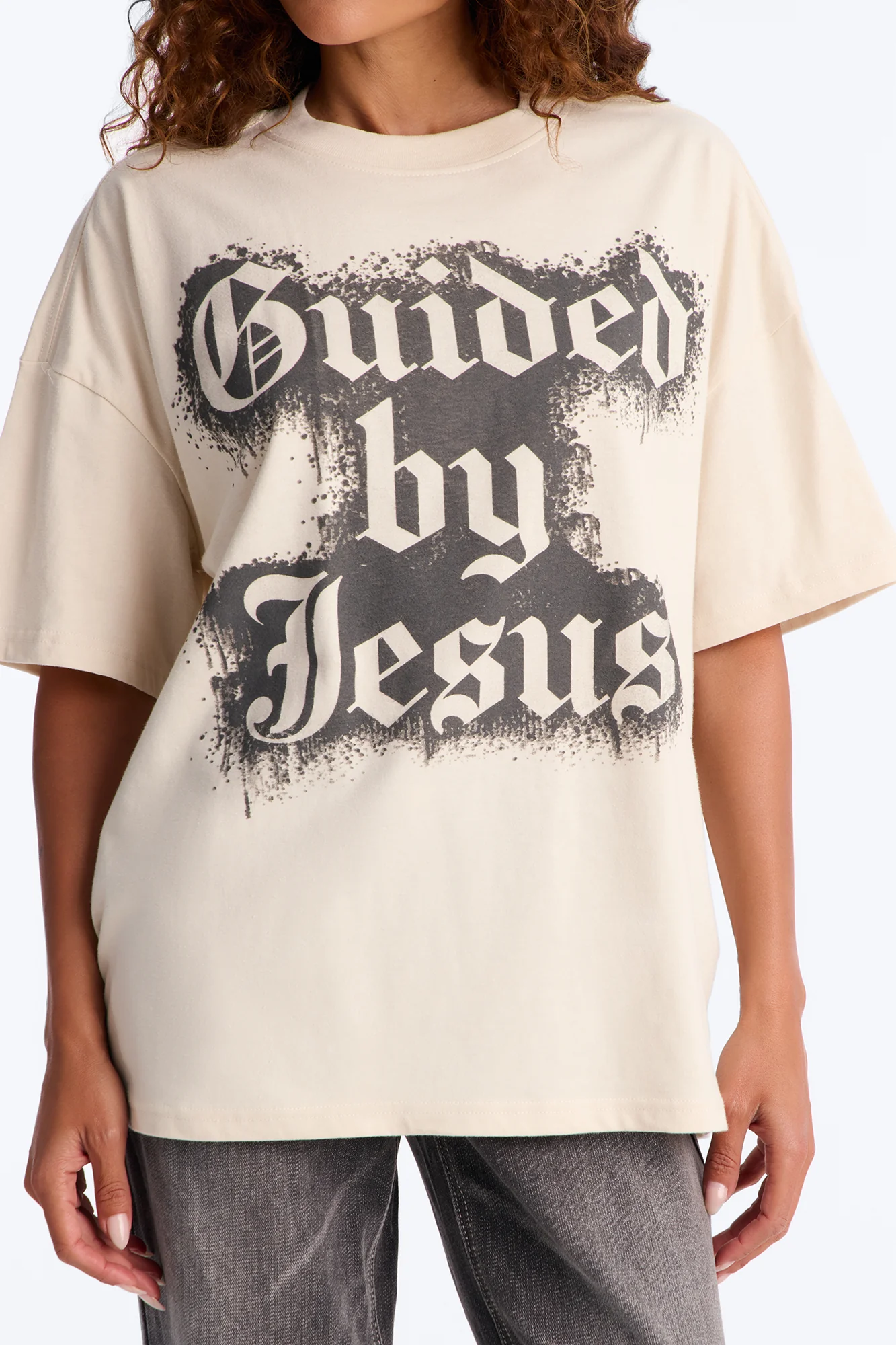 Guided By Jesus T-Shirt - Off White - Image 3