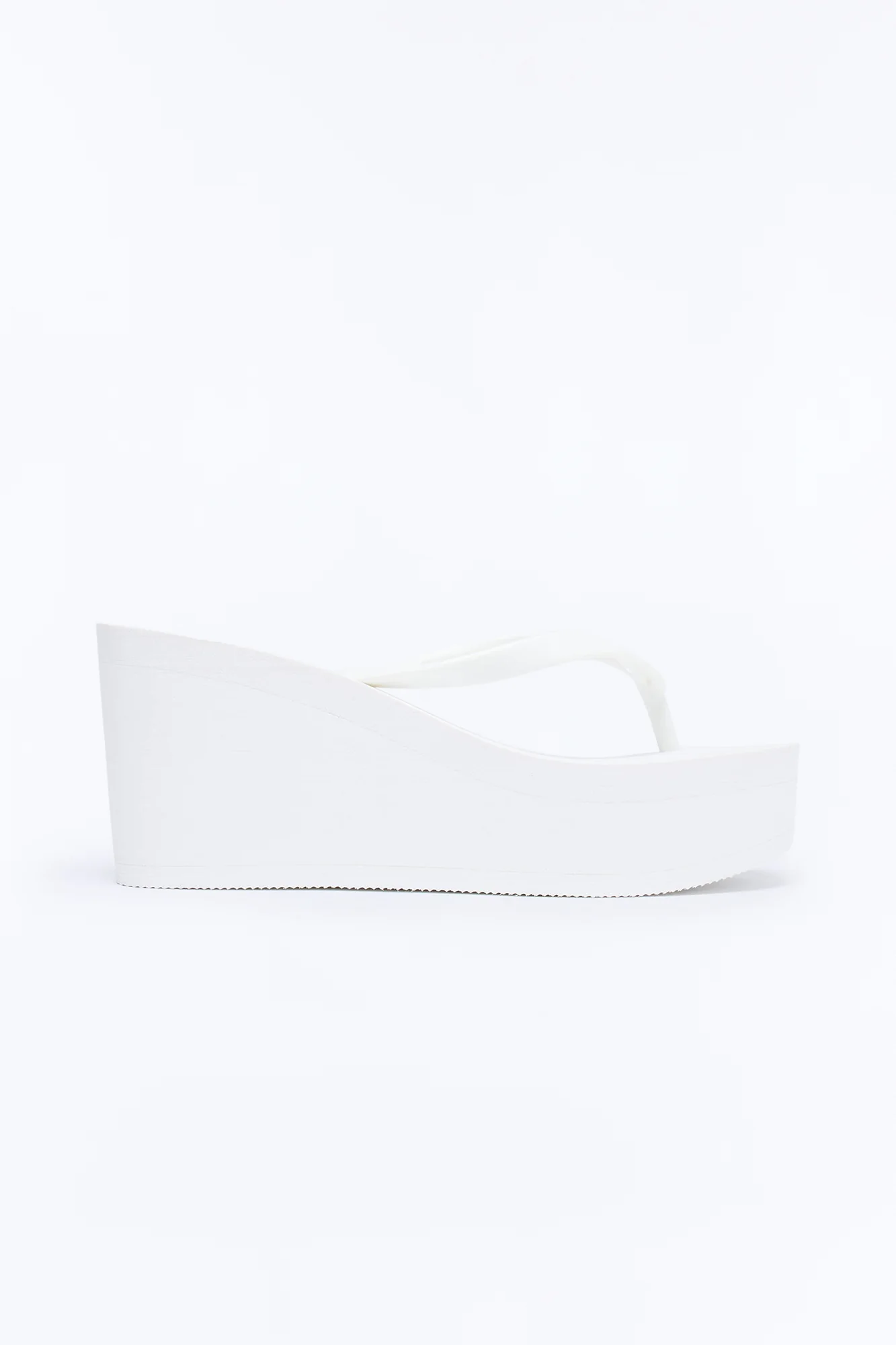 Hailee Thong Wedges - White - Image 3