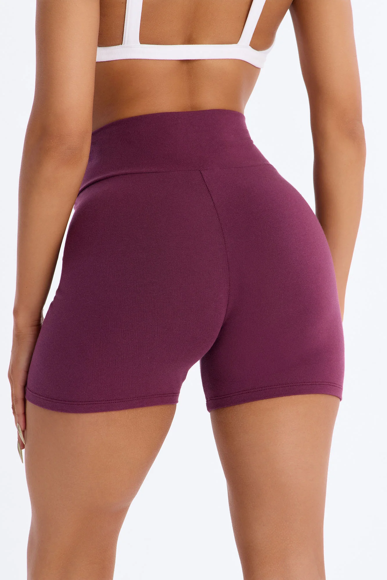 Hailey Biker Shorts - Plum - Image 3
