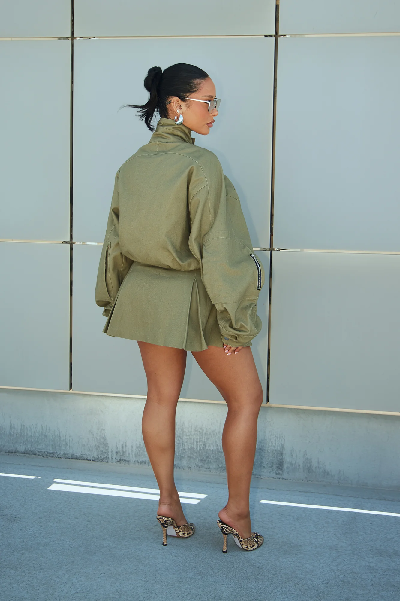 Hailey High Summer Skirt - Olive - Image 4