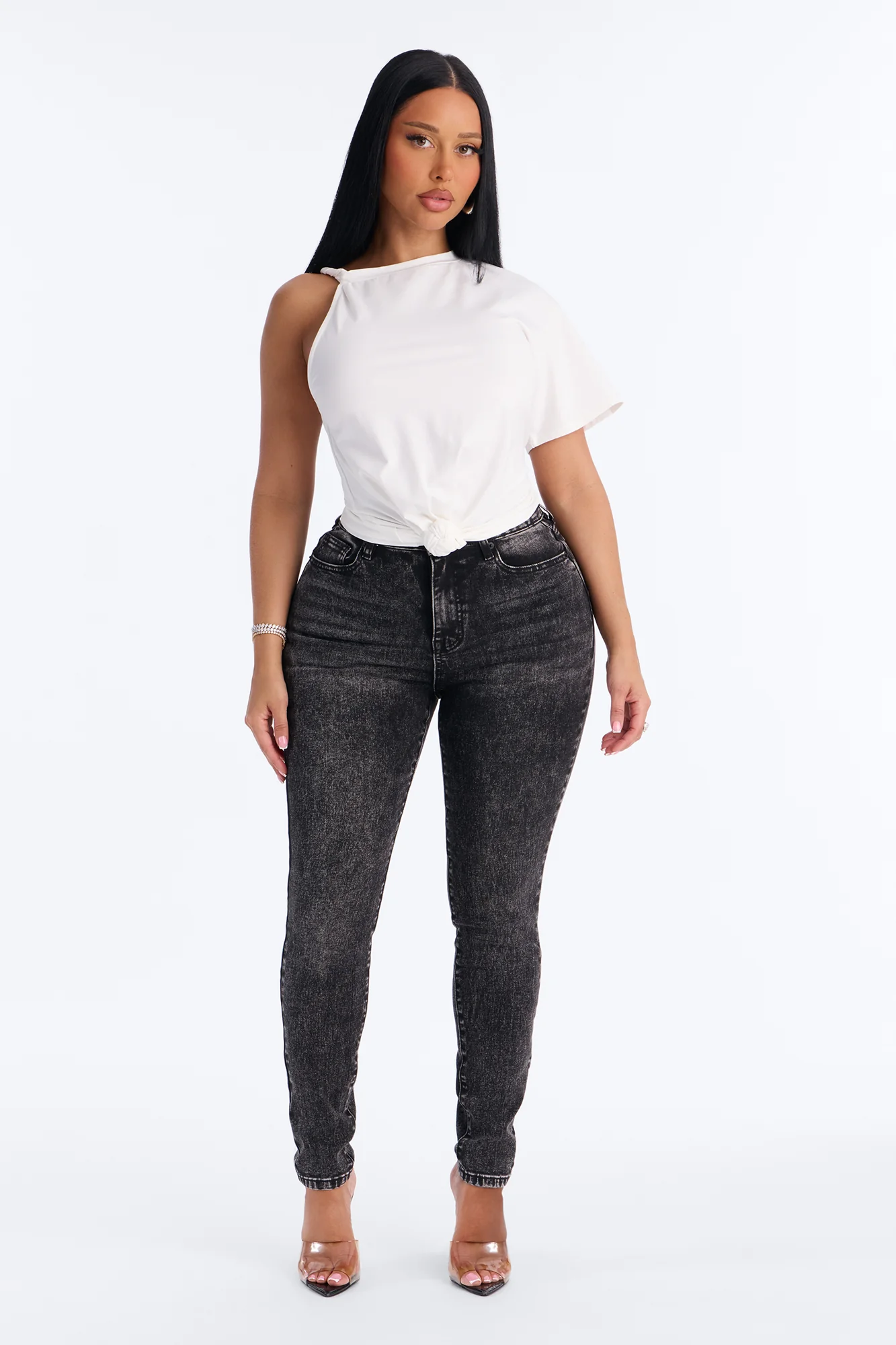 Halfway There Knot Short Sleeve Tee - White - Image 2