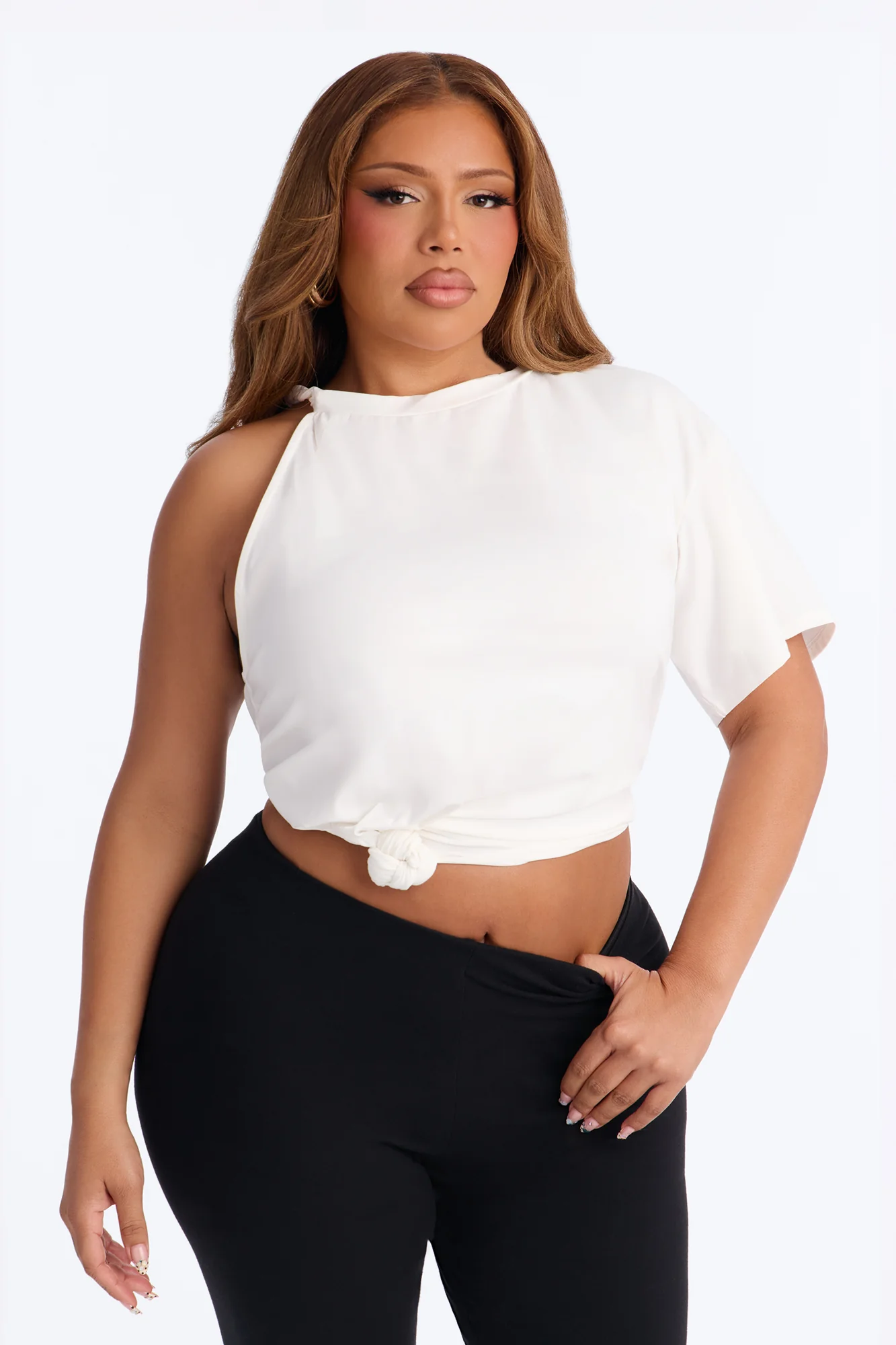 Halfway There Knot Short Sleeve Tee - White - Image 4
