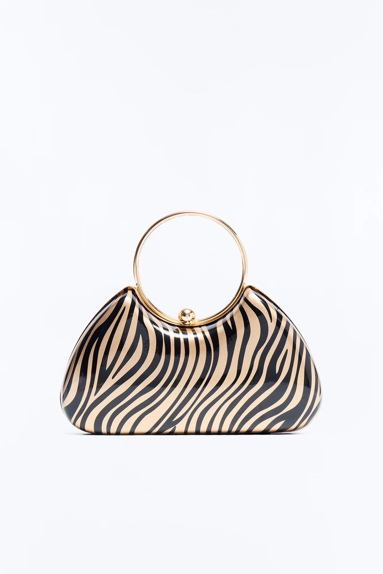 Hard Card Gold Clutch - Brown/combo