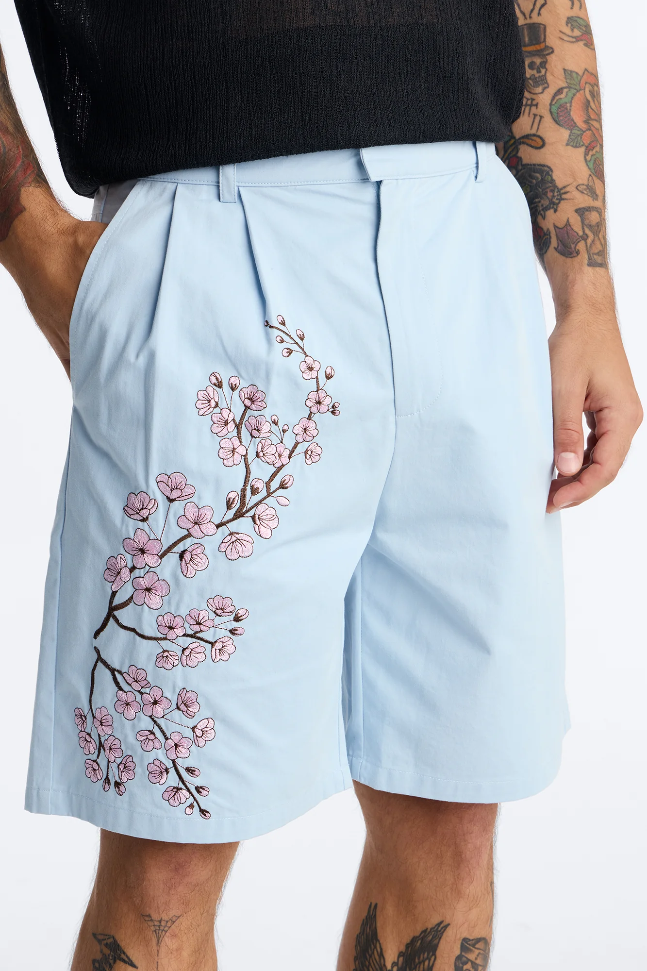 Haru Fade Stripe Short - Light Blue
