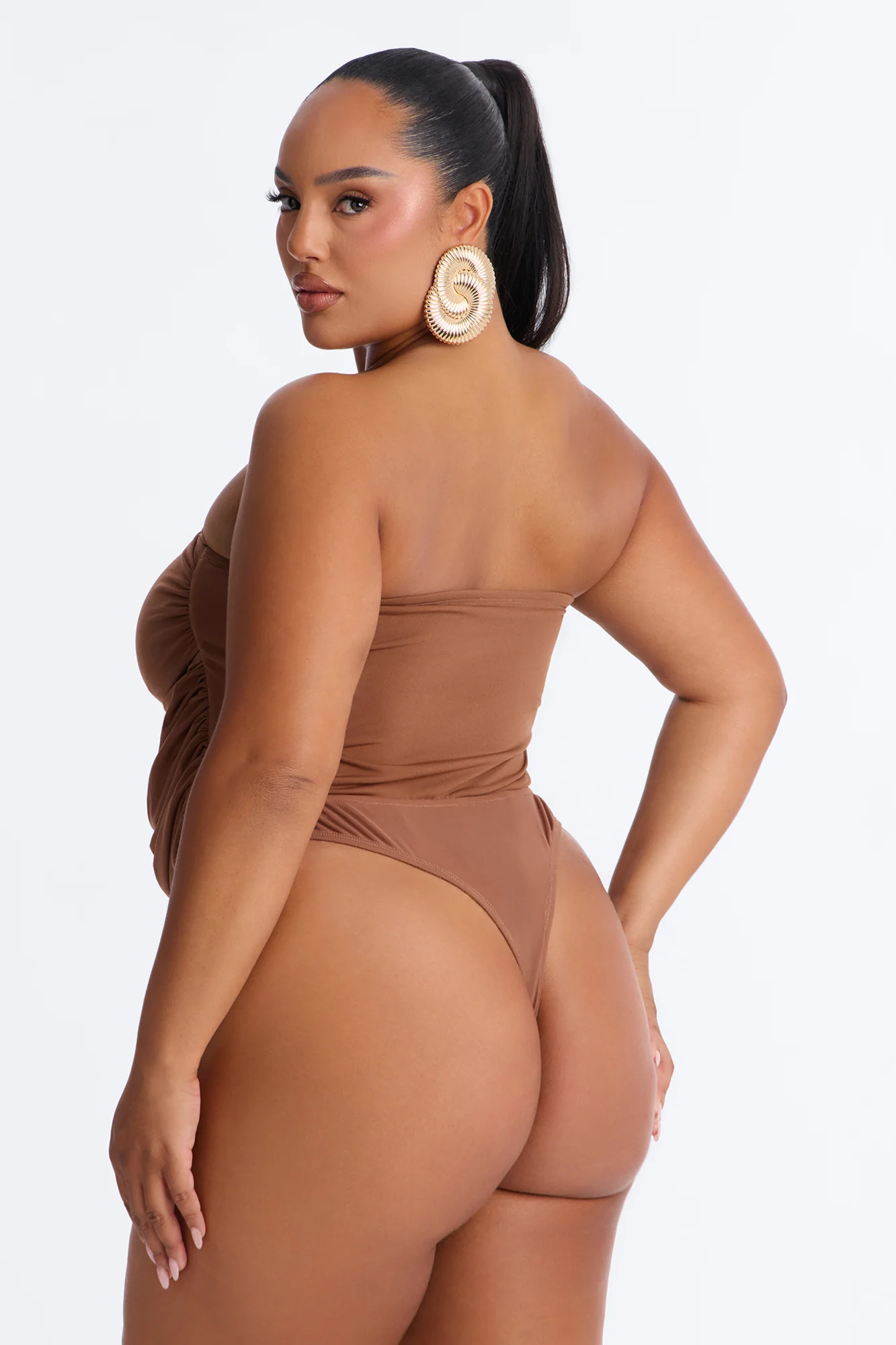 Havana Hardware Tube Bodysuit - Brown - Image 8