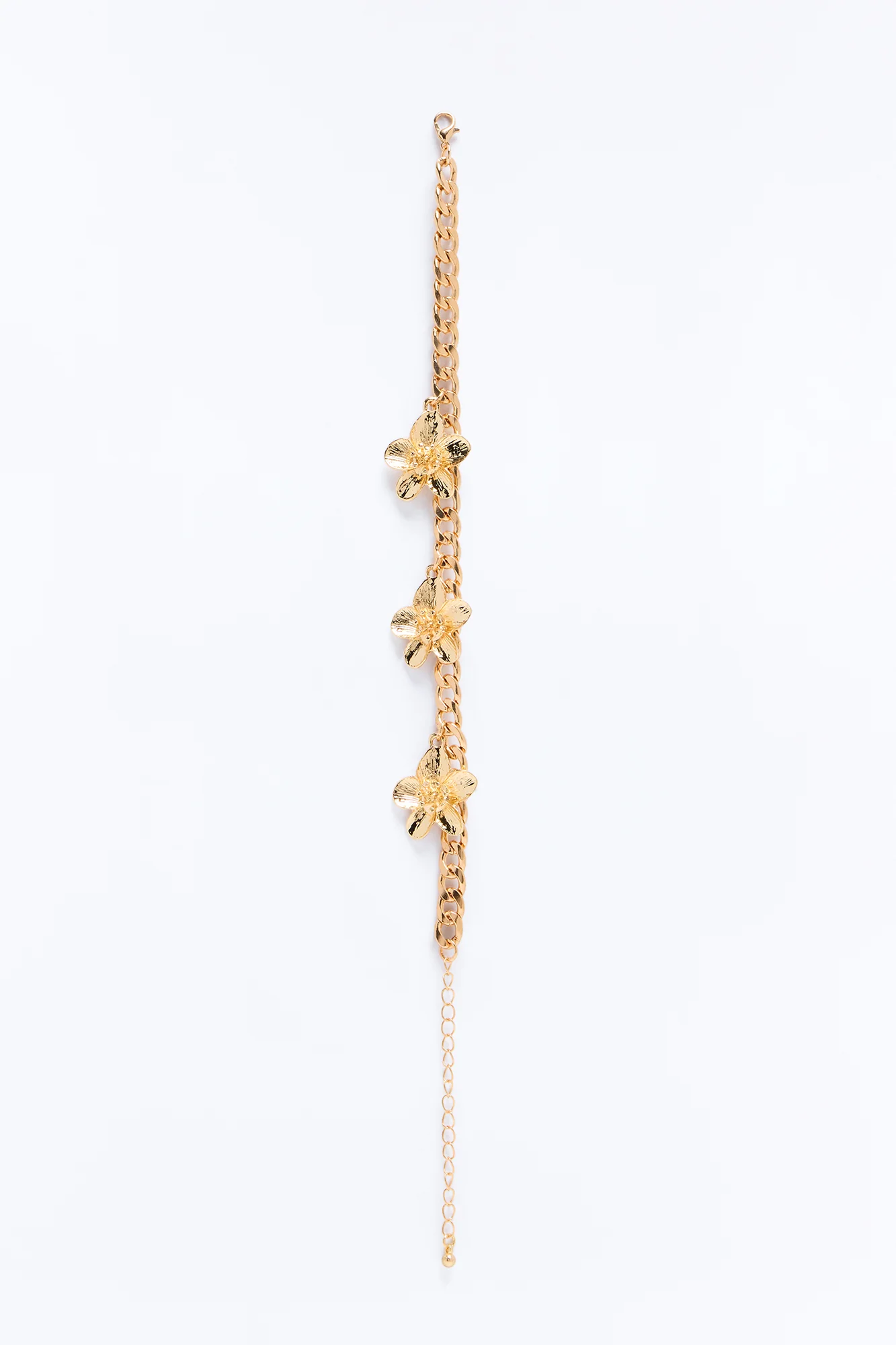 Hawaiian Tiki Flower Anklet - Gold - Image 2