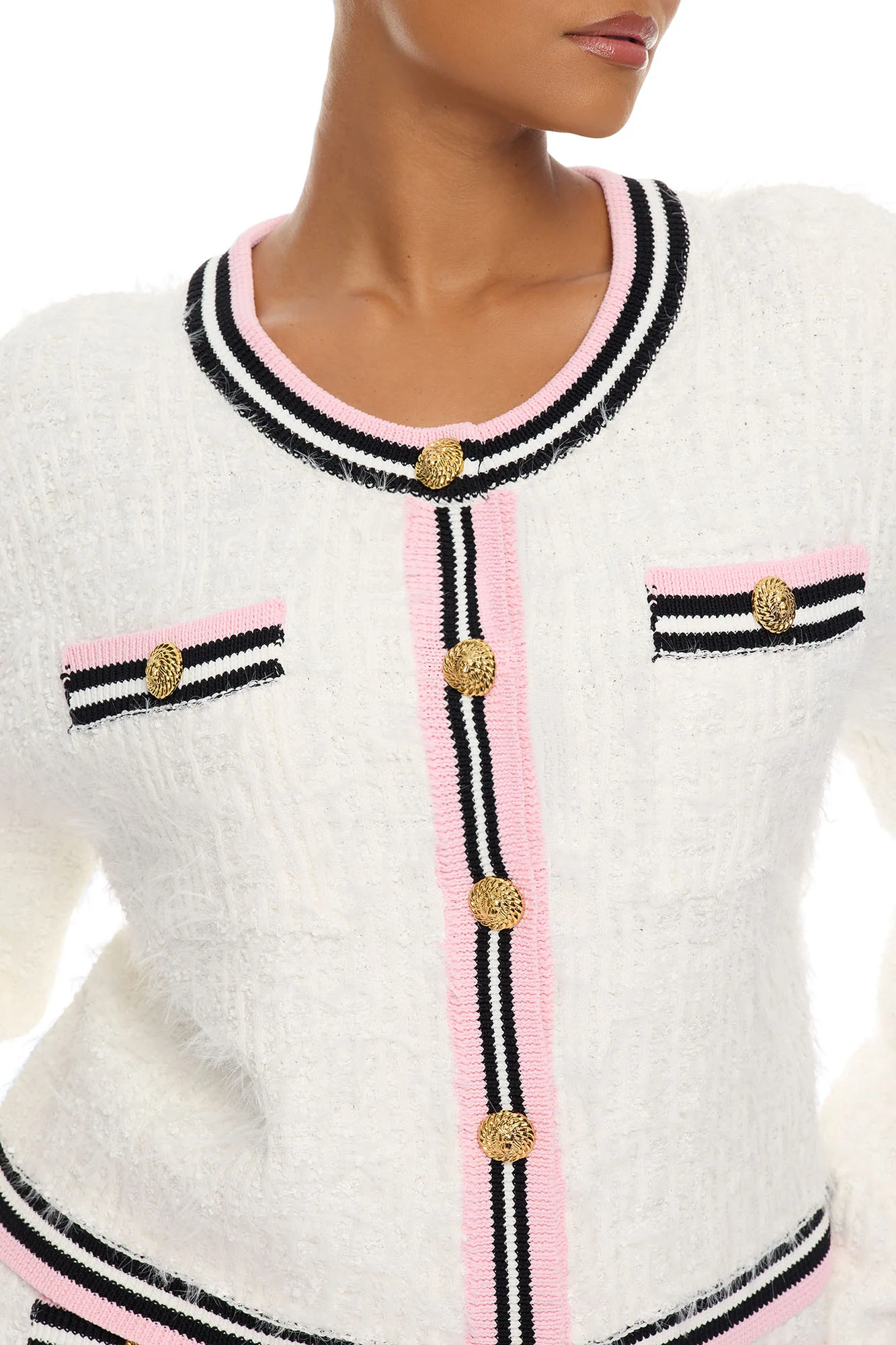 Haylee Tweed Skirt Set - White/combo - Image 7