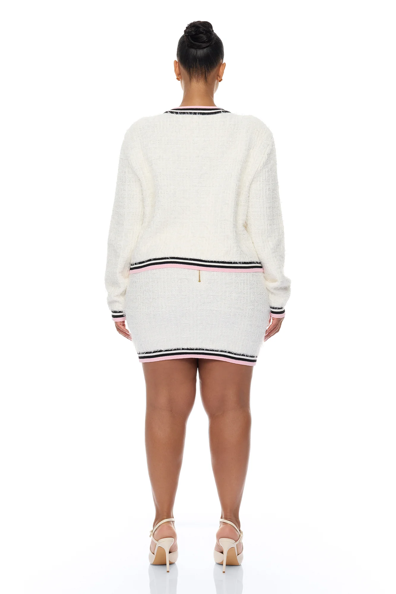 Haylee Tweed Skirt Set - White/combo - Image 9