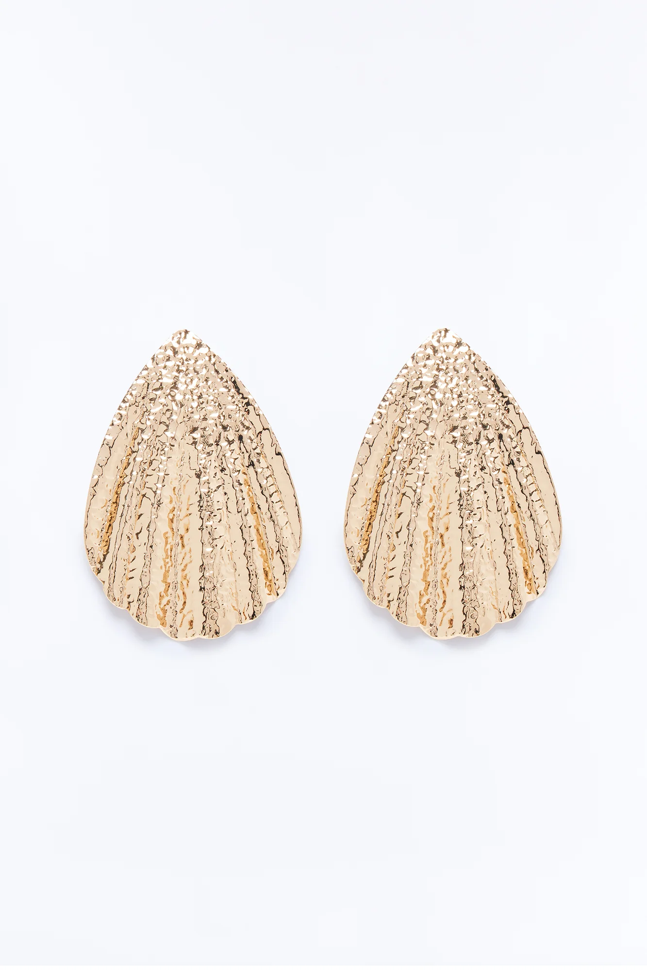 Hear The Waves Drop Earrings - Gold - Image 3