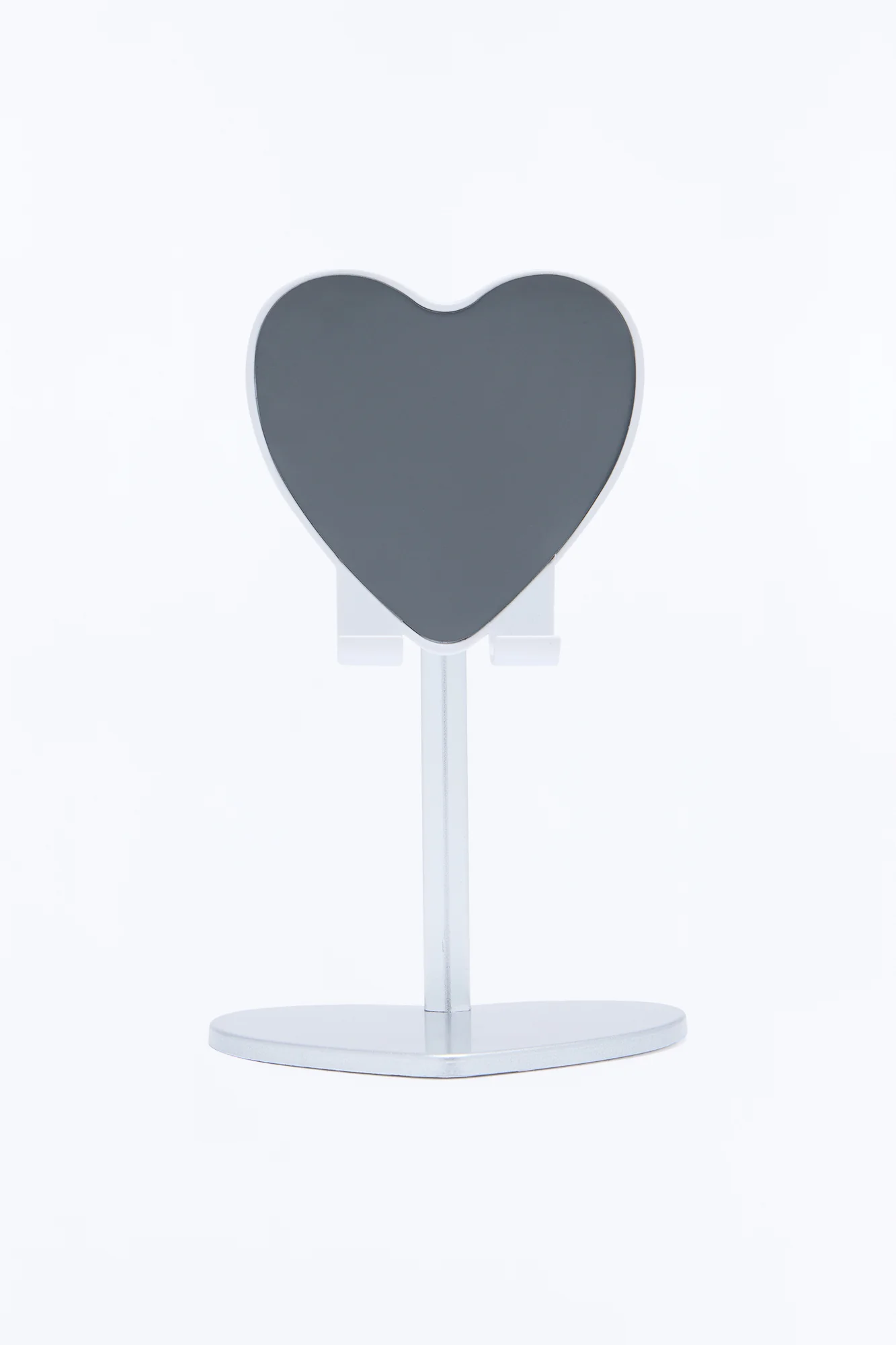 Heart Shape Phone Stand - Silver