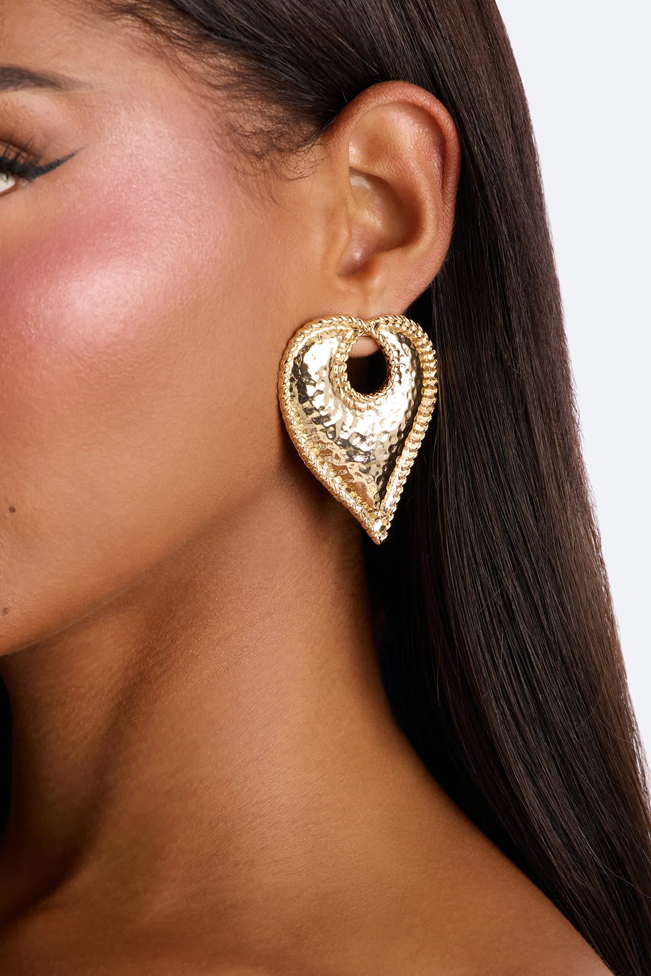 Heartful Drop Earrings - Gold