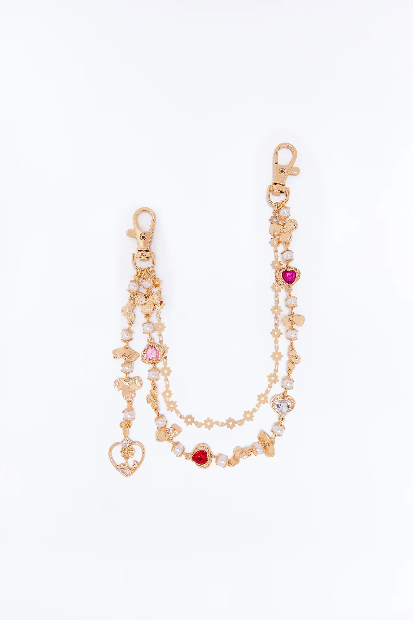 Hearts And Roses Pant Chain - Gold/Multi - Image 2