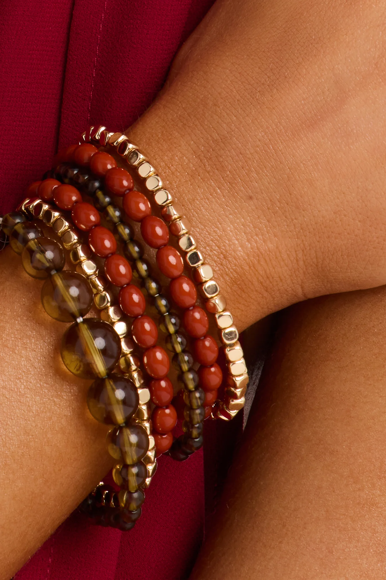 Heartwood 6 Piece Bracelet Set - Gold/combo - Image 2