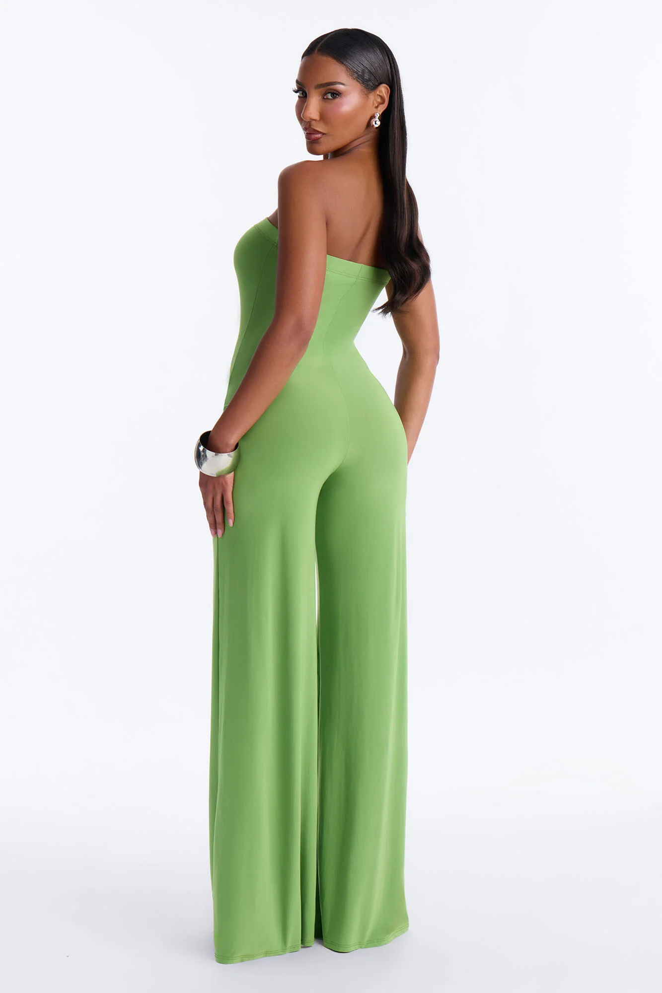 Heat Check Wide Leg Jumpsuit - Green - Image 4
