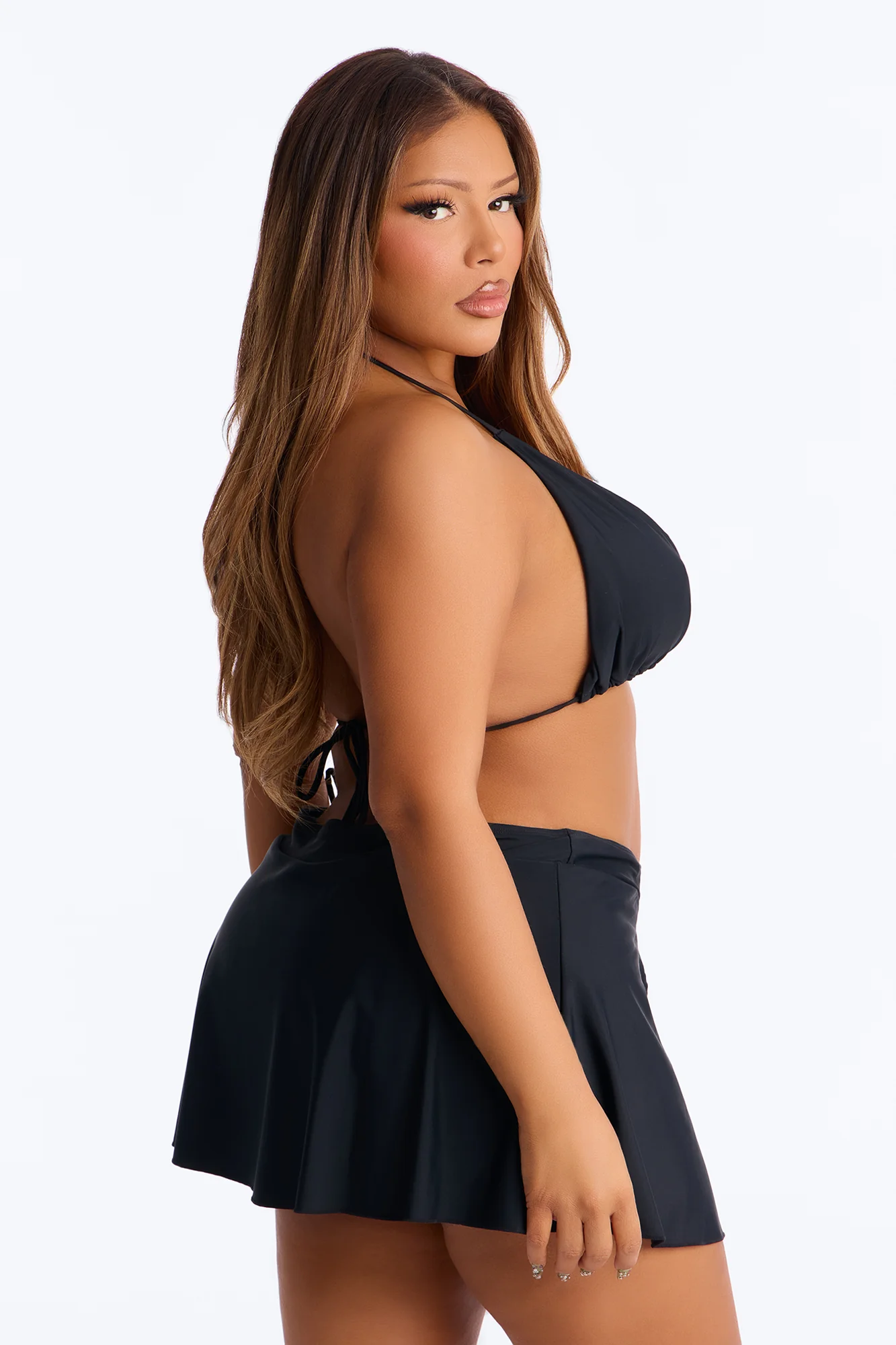 Heat Winds Skort 2 Piece Bikini - Black - Image 6