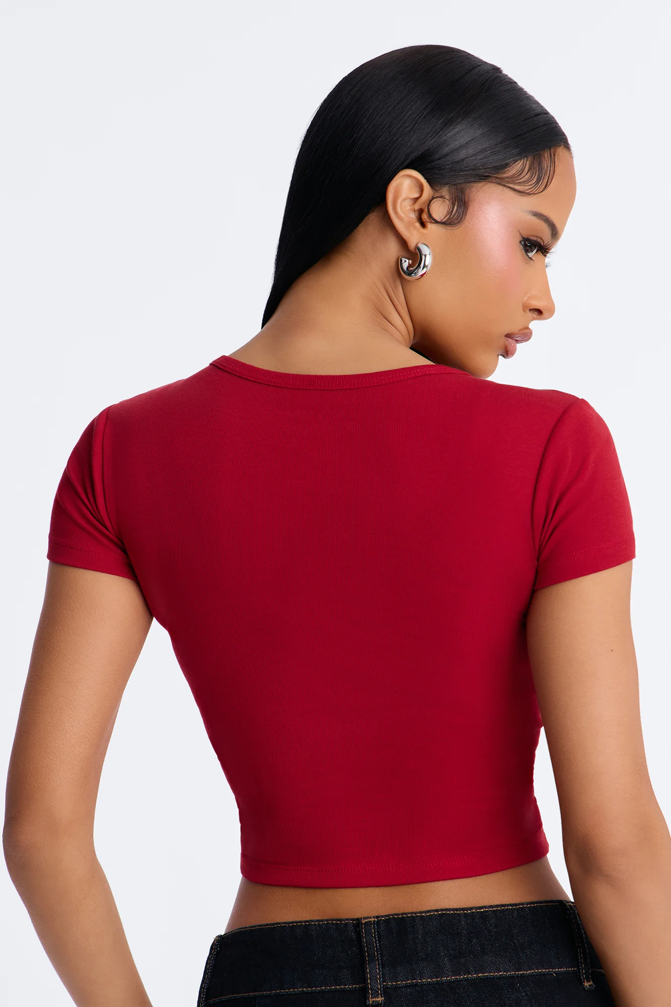 Heavenly Sent Baby Tee - Burgundy - Image 4