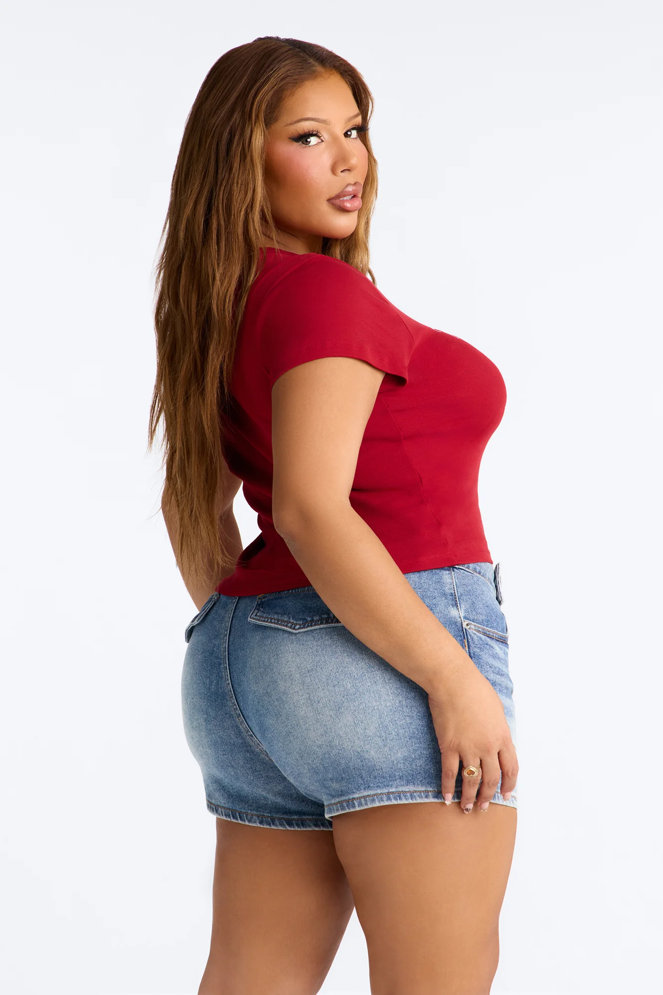 Heavenly Sent Baby Tee - Burgundy - Image 7
