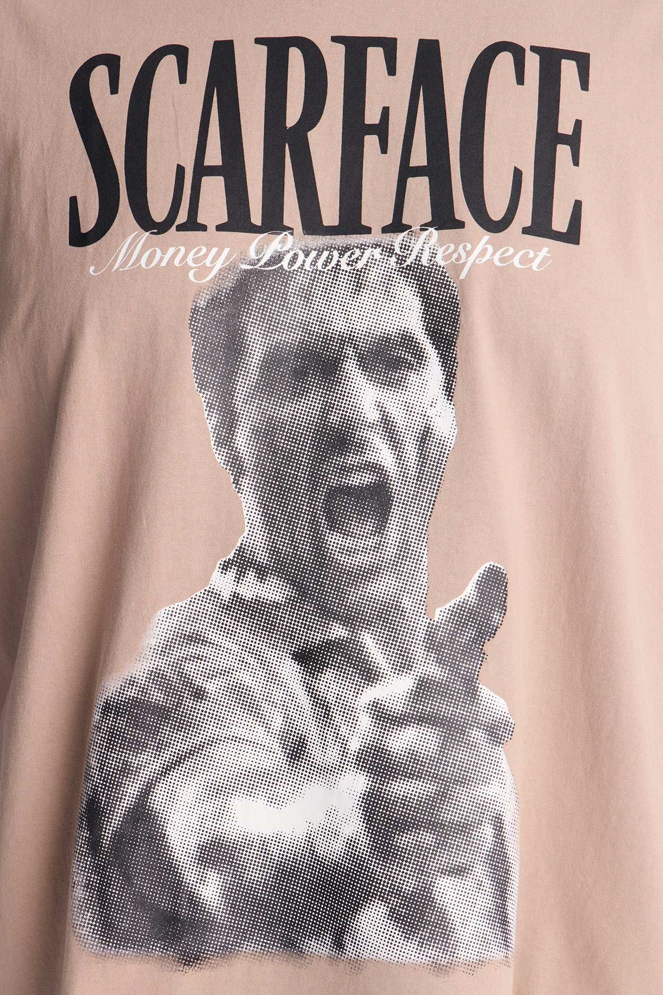 Heavy Weight Scarface Money Power Respect Muscle Tee - Taupe - Image 7