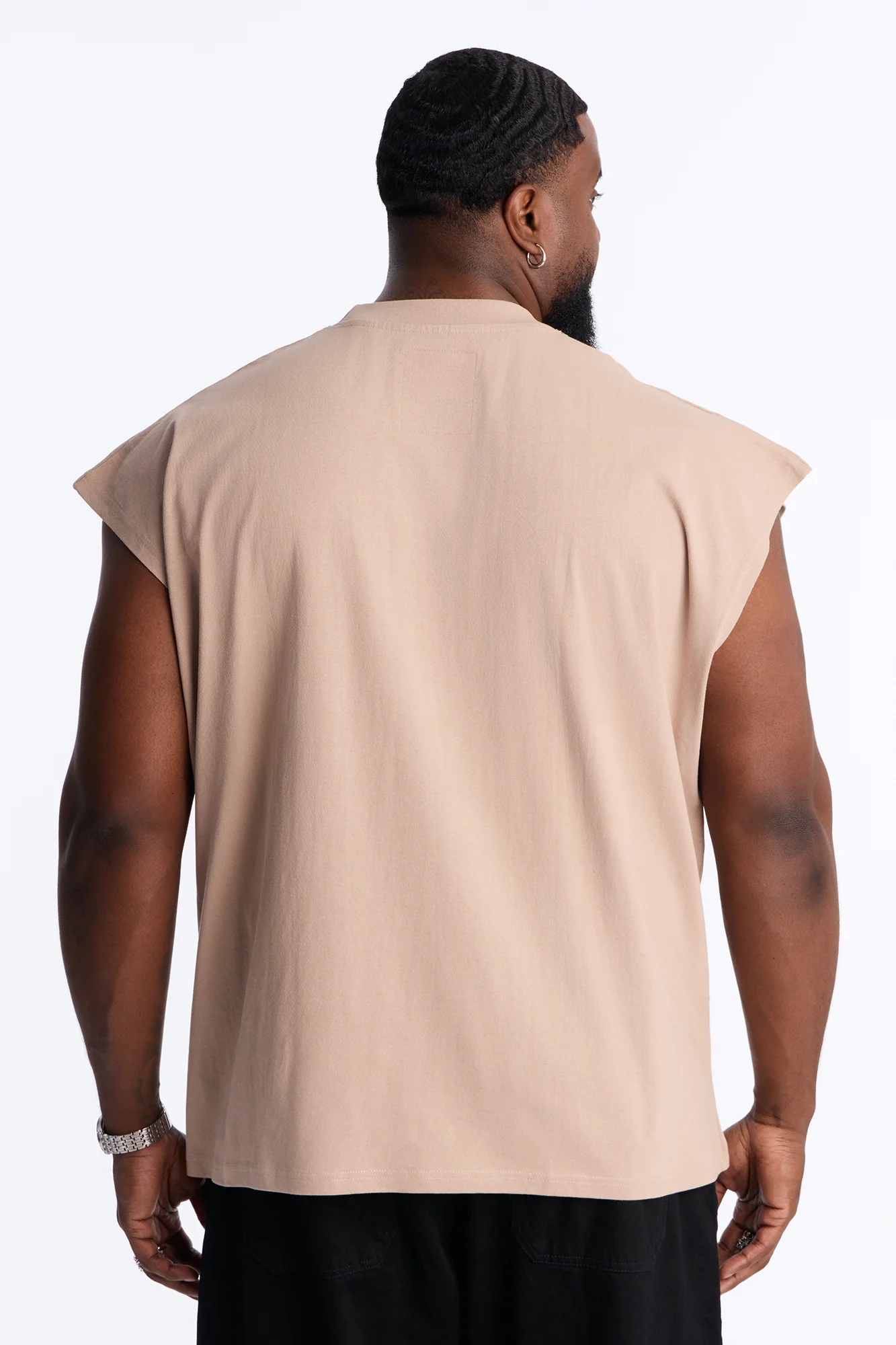Heavy Weight Scarface Money Power Respect Muscle Tee - Taupe - Image 8
