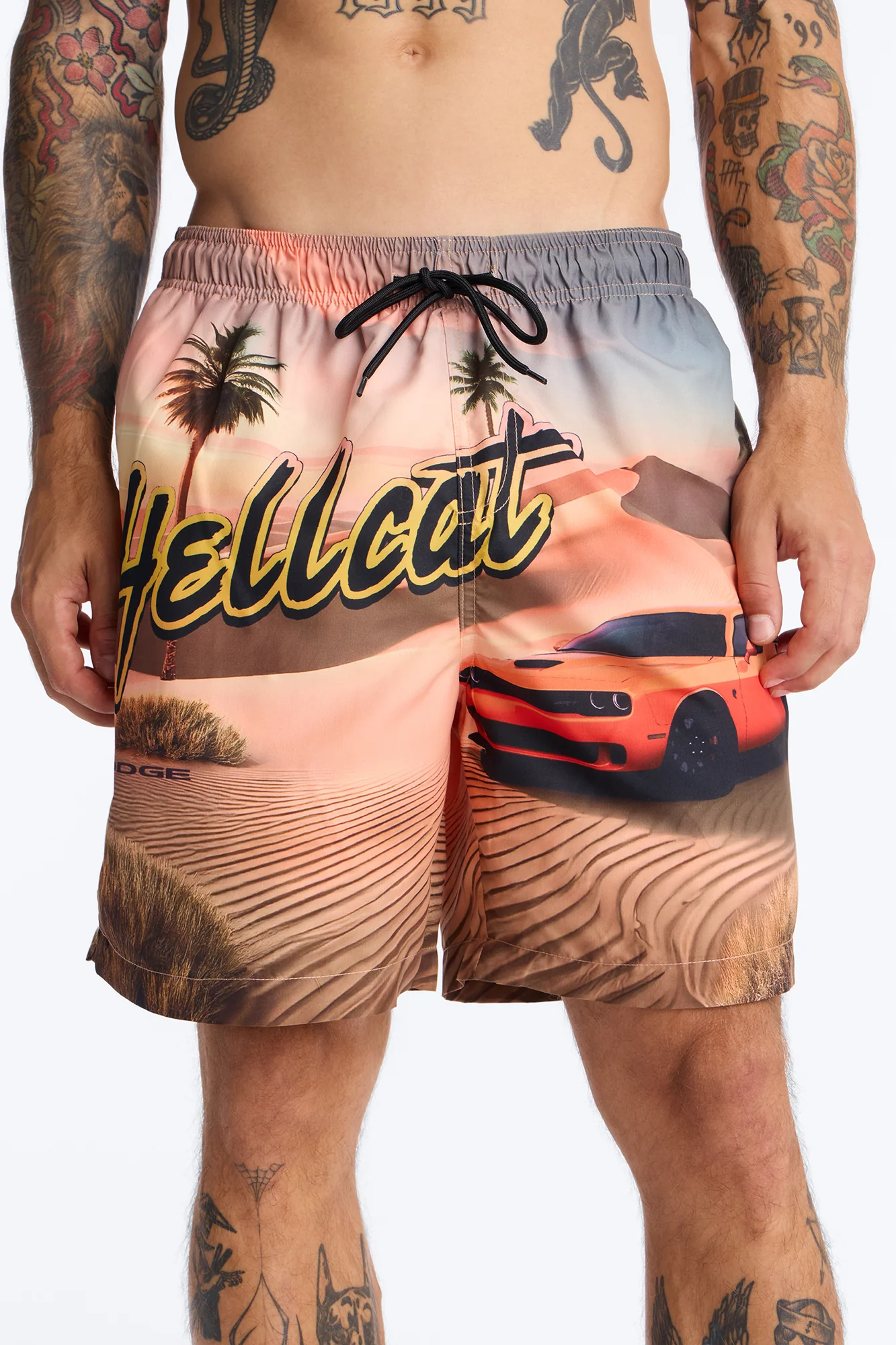Hellcat Desert Heatwave Photoreal Swim Trunk 7″ - Multi Color