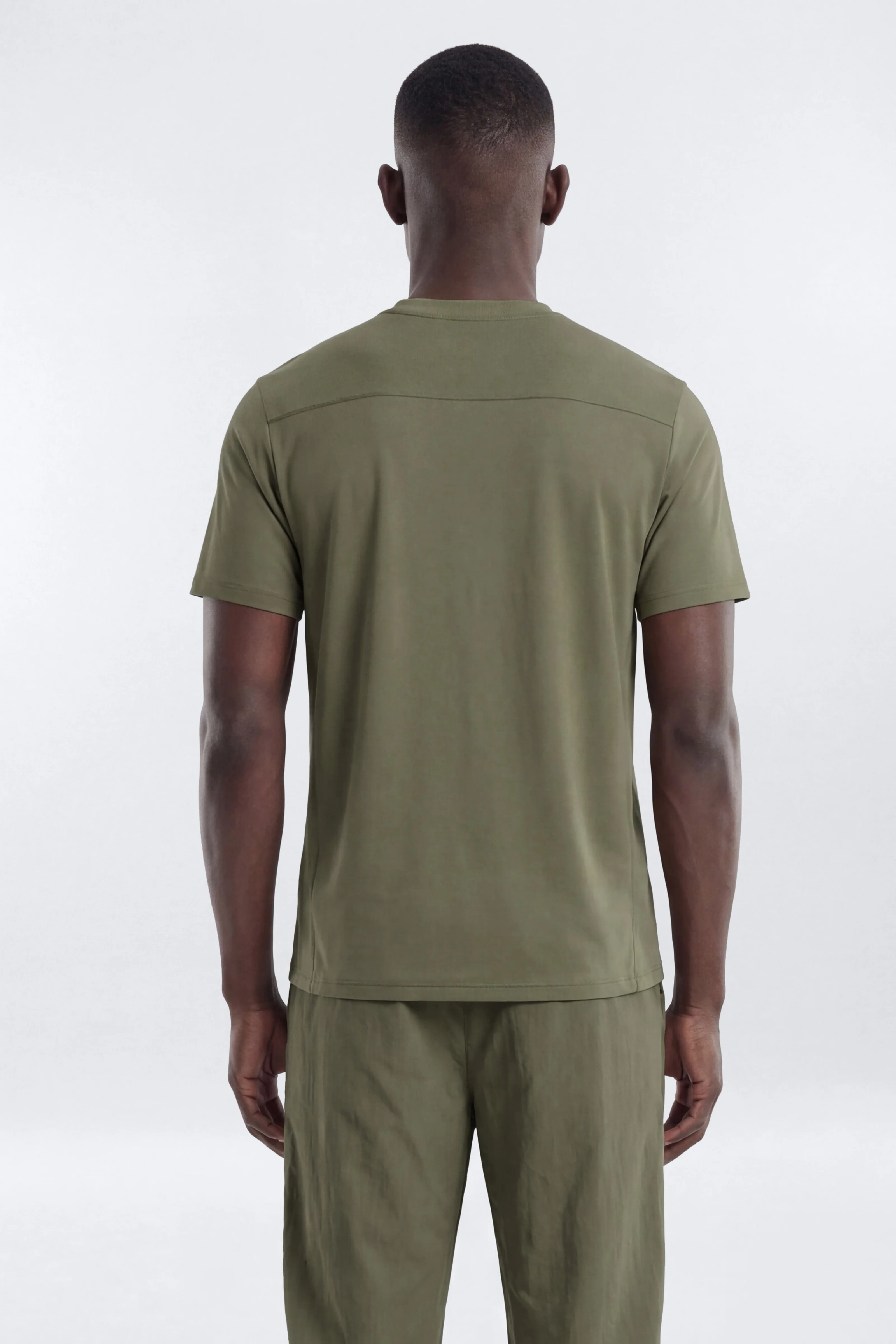HexTech™ Crew Neck Active Top - Moss - Image 3