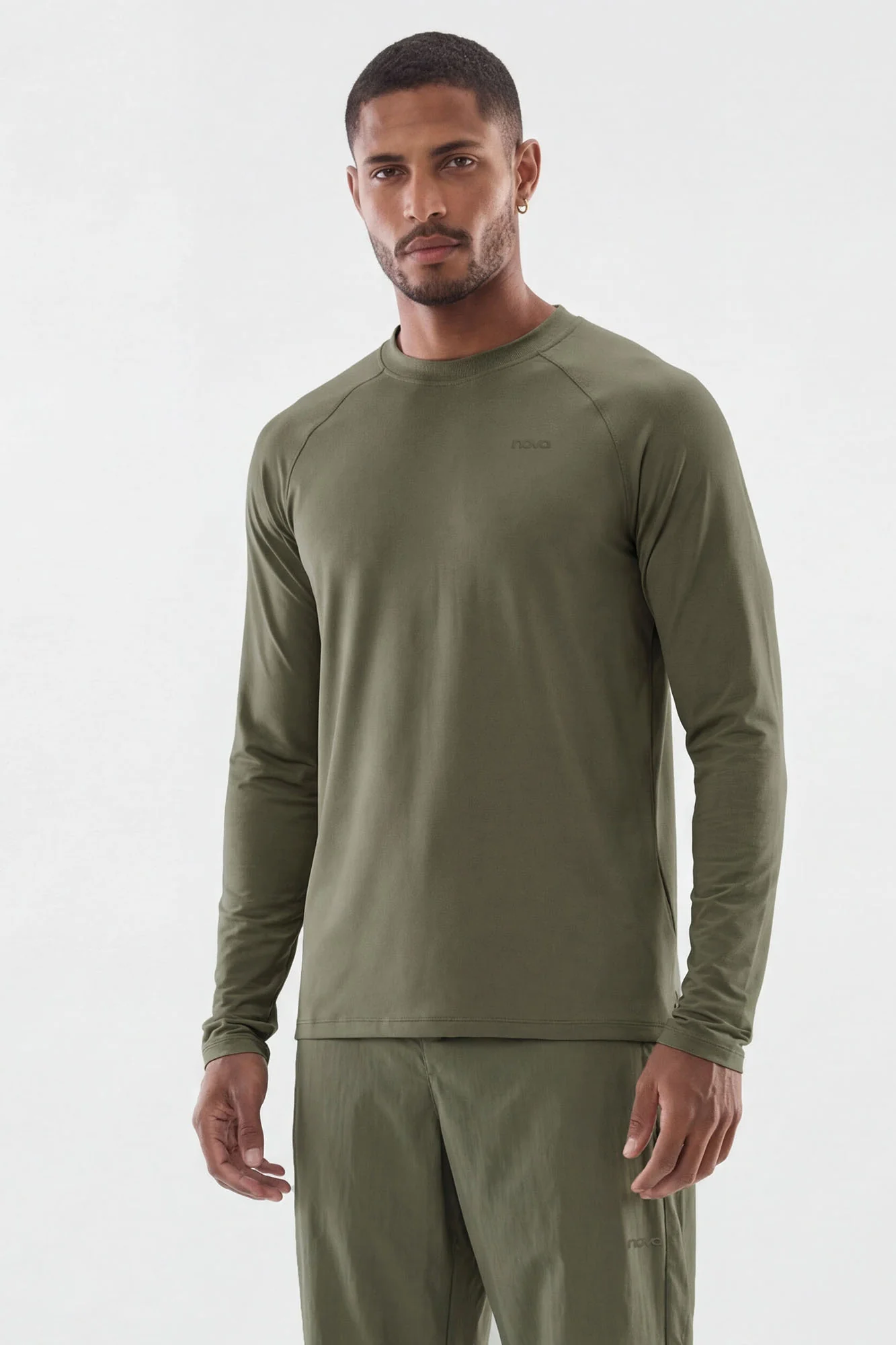 HexTech™ Long Sleeve Active Top - Moss
