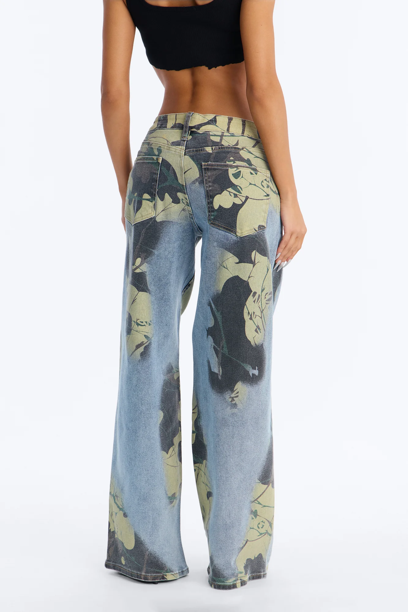 Hide And Seek Camo Printed Jeans - Camouflage - Image 3