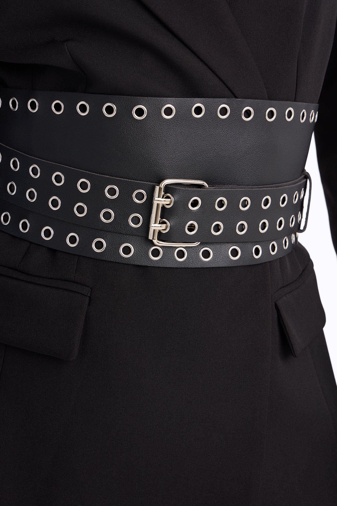 Hold Me Tight Faux Leather Corset Belt - Black - Image 2