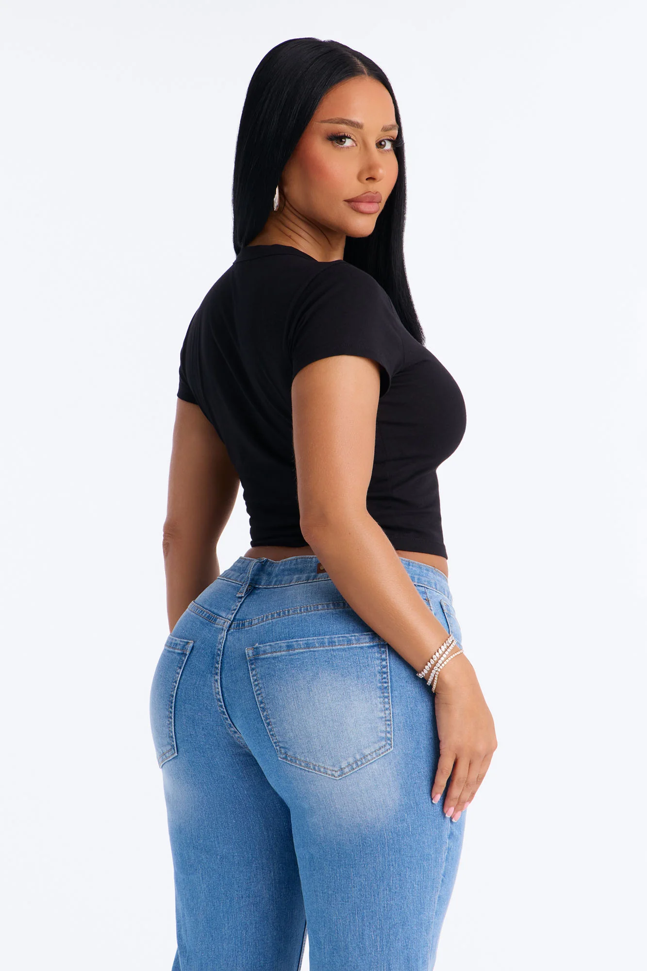 Hot Girls Are Gemini Baby Tee - Black/combo - Image 4