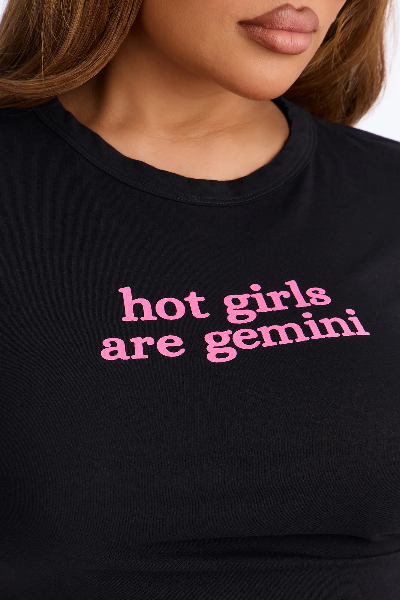Hot Girls Are Gemini Baby Tee - Black/combo - Image 7