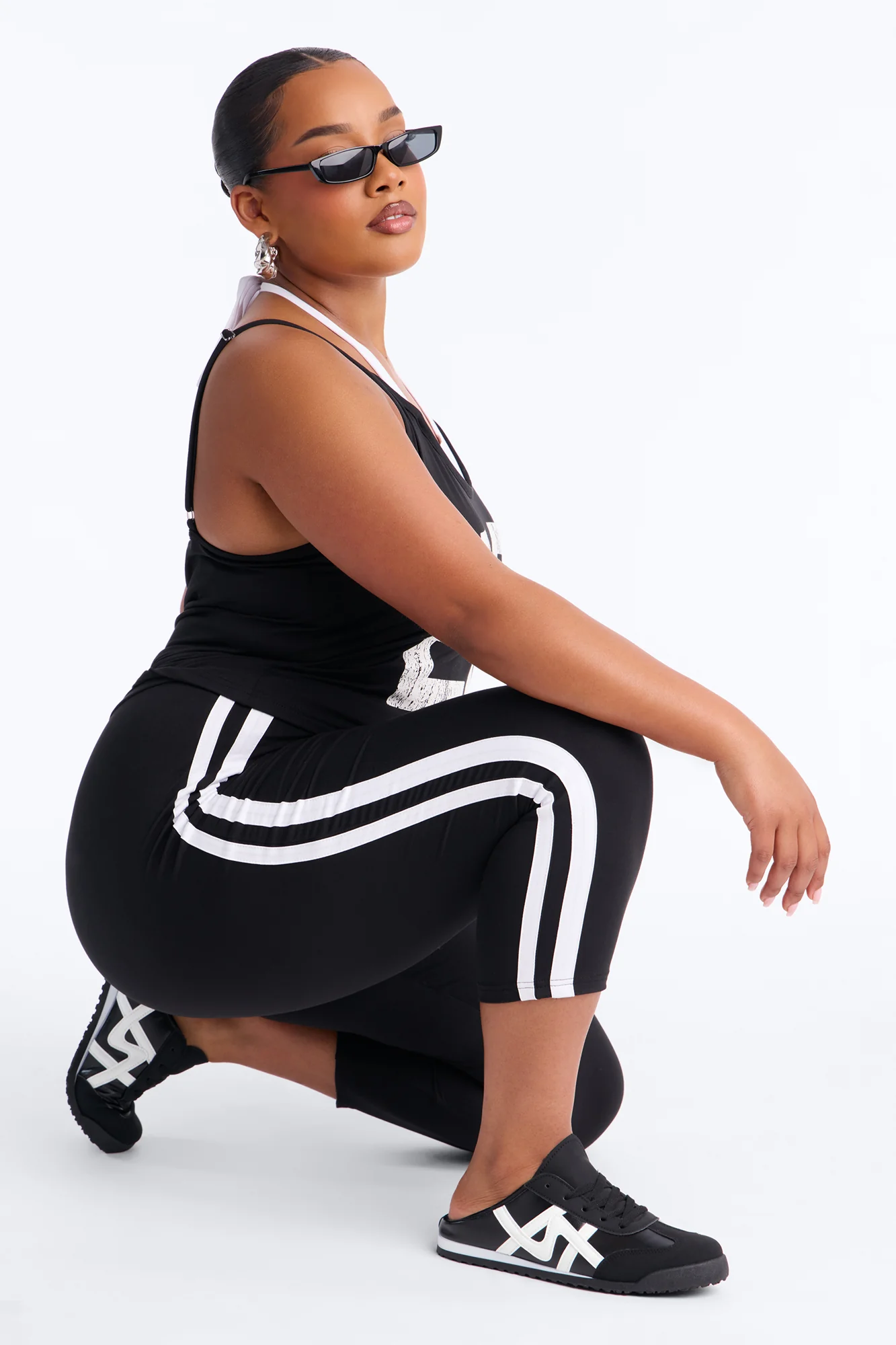 Hot Player 23 Capri Legging Set - Black/White - Image 5