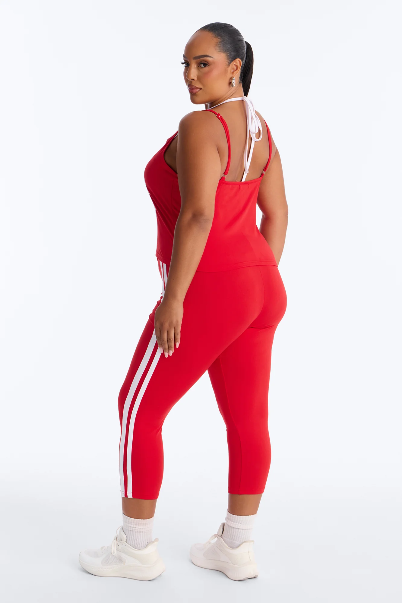 Hot Player 23 Capri Legging Set - Red/White - Image 7