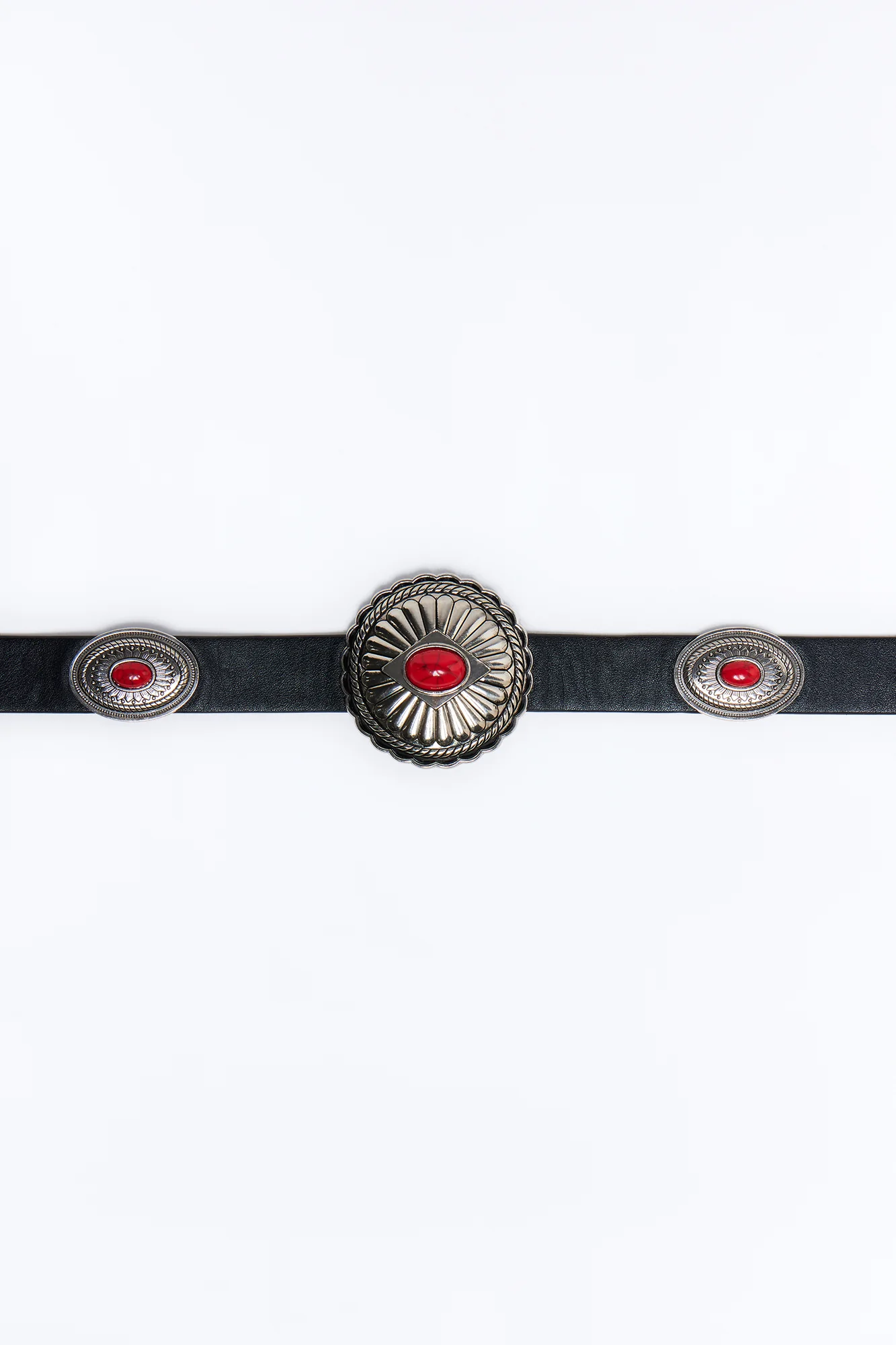 Hot Stones Faux Leather Belt - Black/combo - Image 3