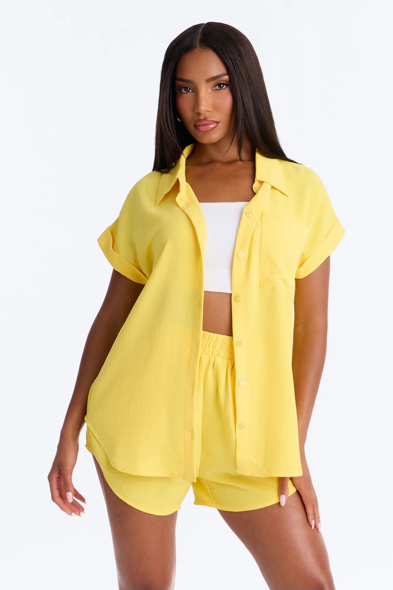 Hot Summer Short Set - Yellow - Image 2