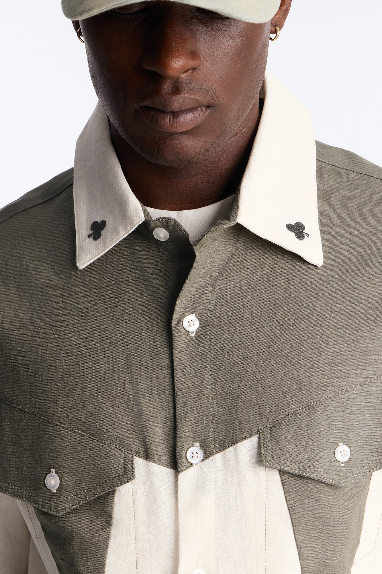 House Of Clubs Button Up Shirt - Green/combo - Image 3